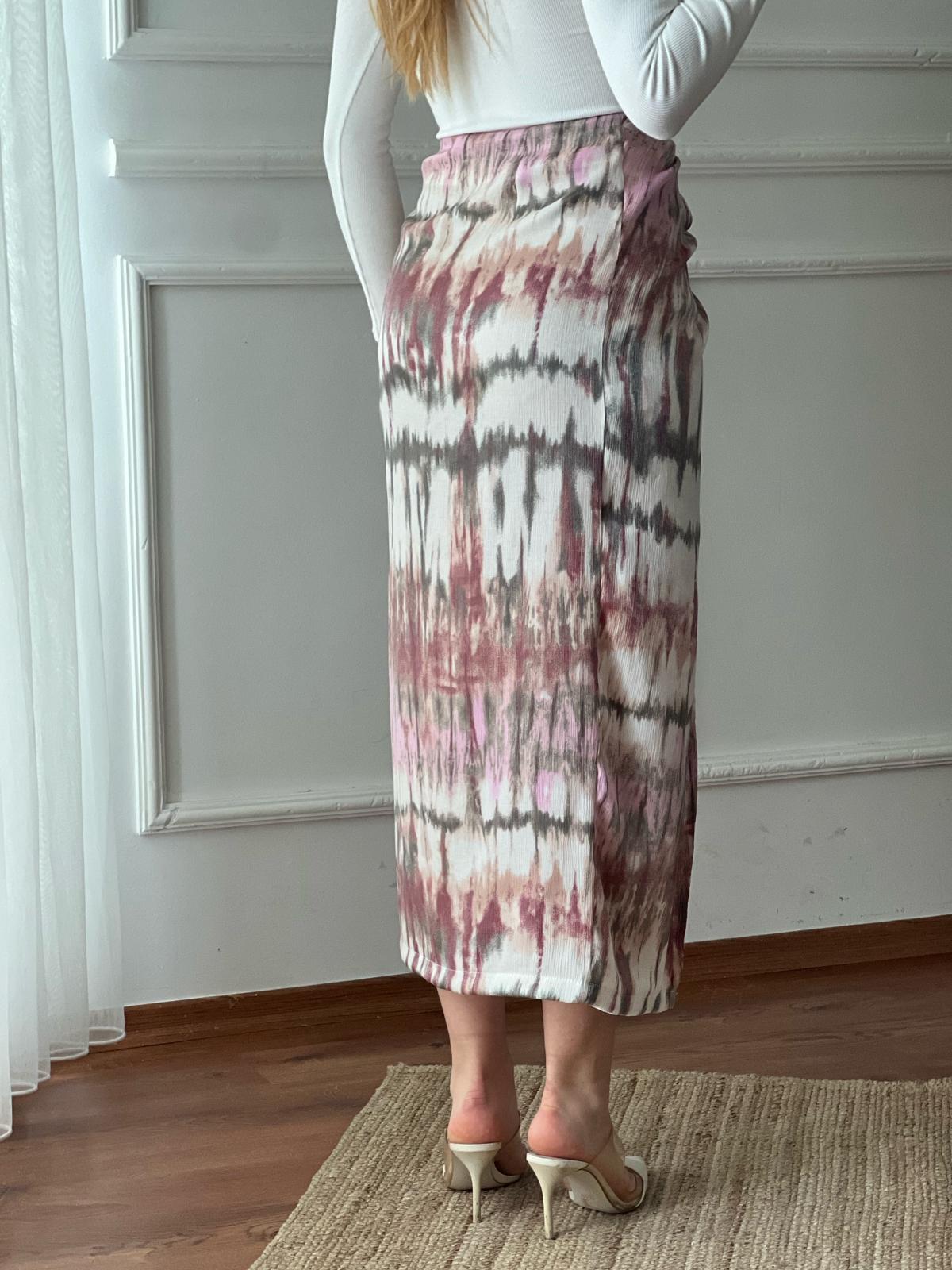 Anvalop Desenli Etek 50148 Pembe