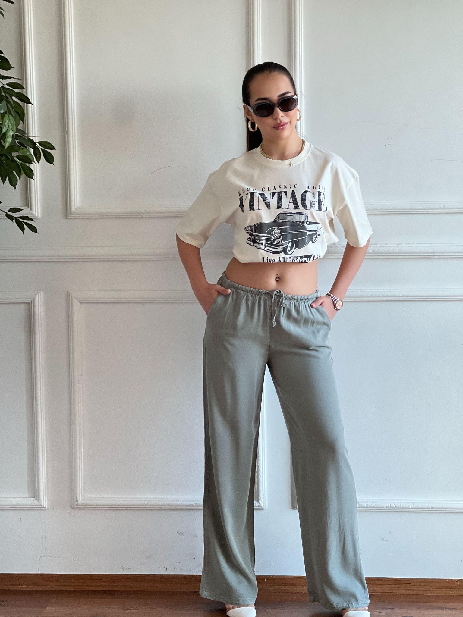 Araba Baskılı Tshirt 251061 Ekru