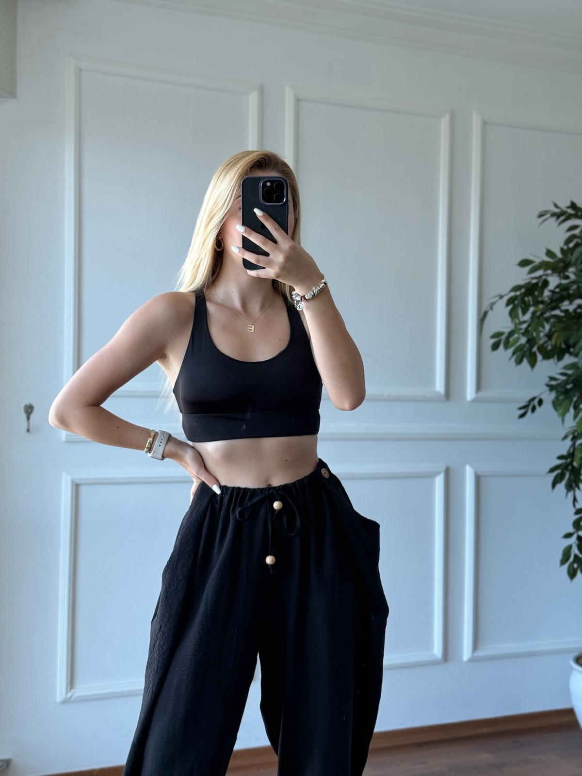 Arkası Çapraz Büstiyer 27982 Siyah