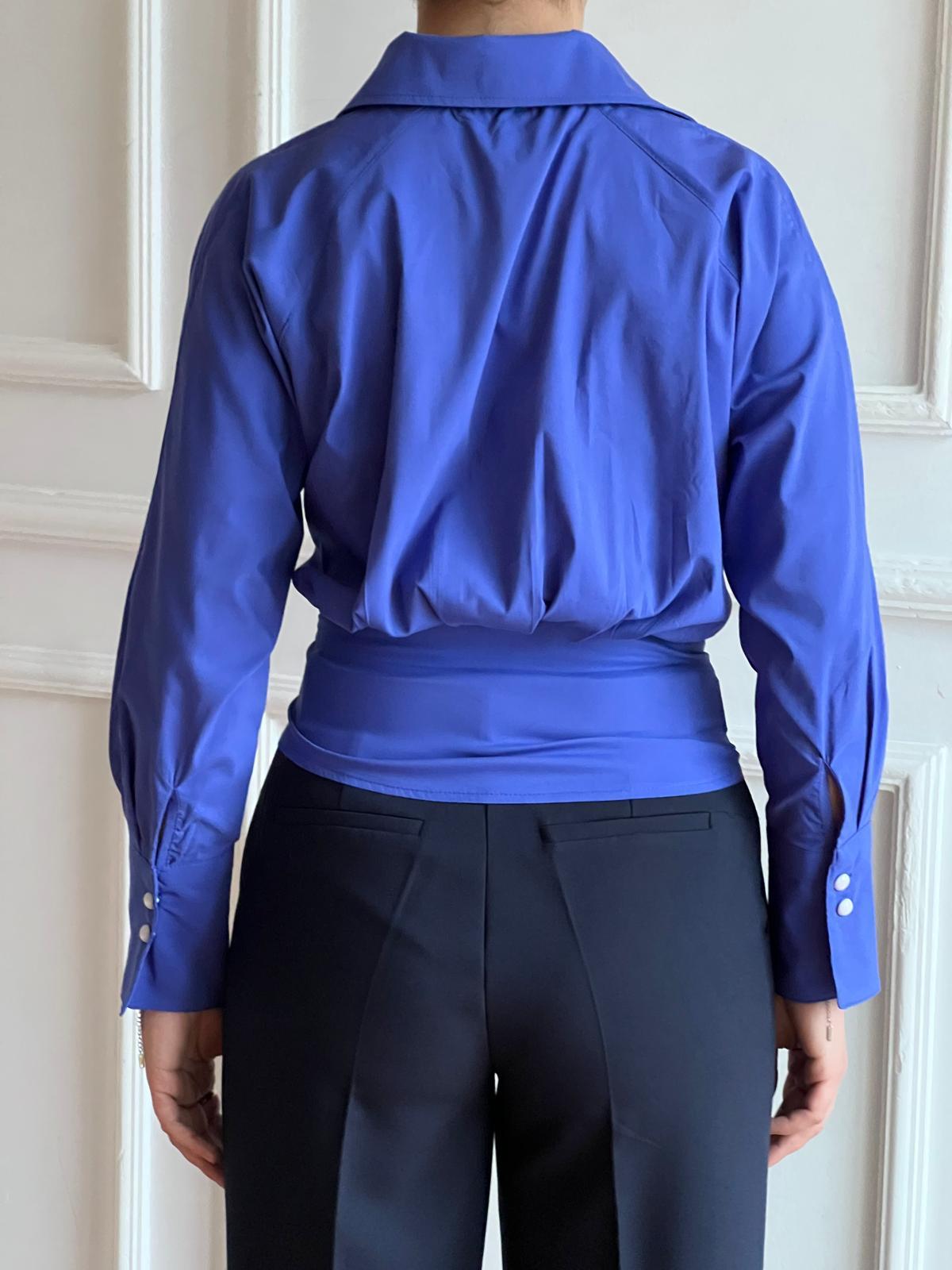 Arkası Pileli Gömlek 29535 Koyu Mavi