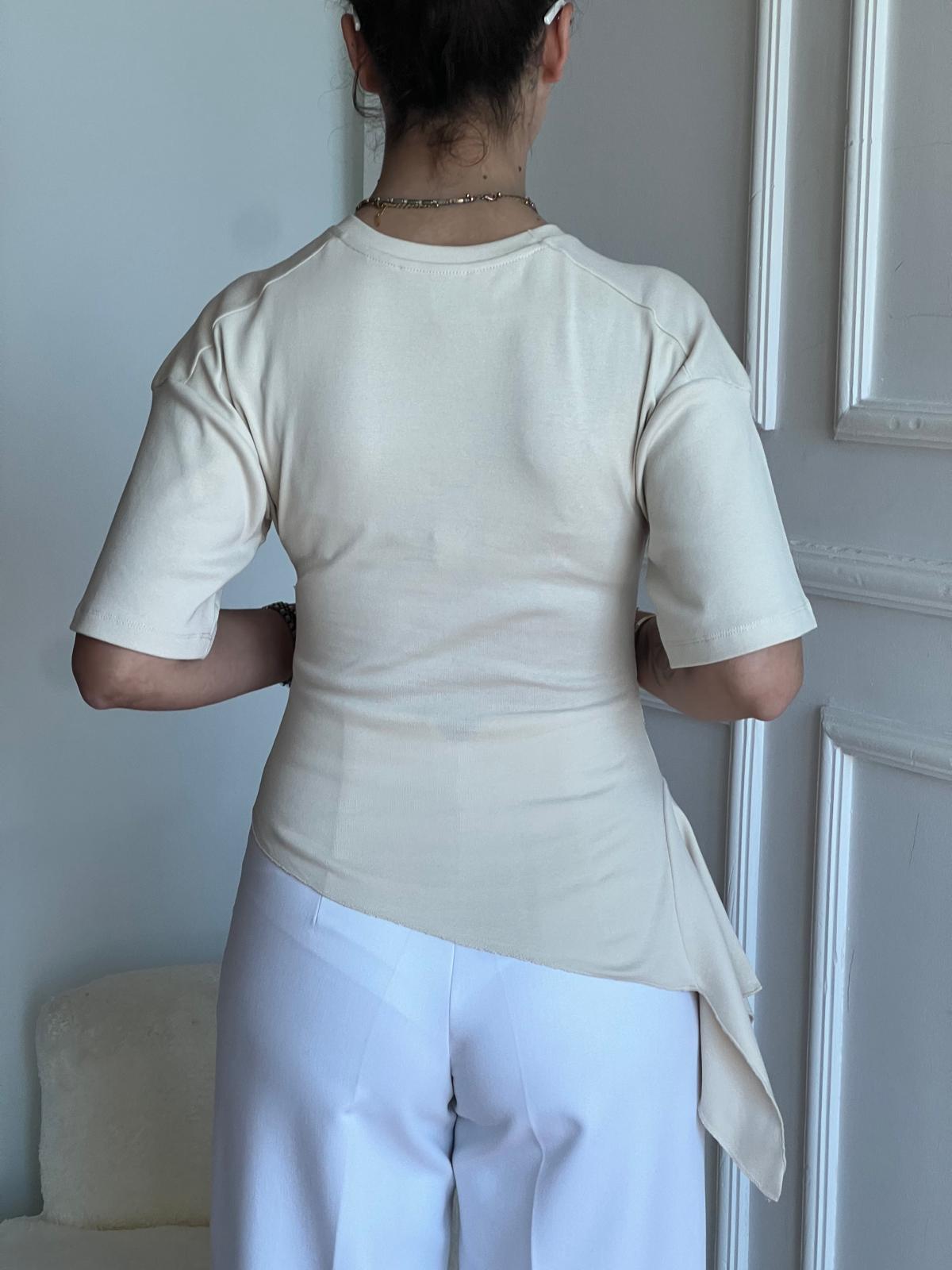 Asimetrik Tshirt 2321 Bej