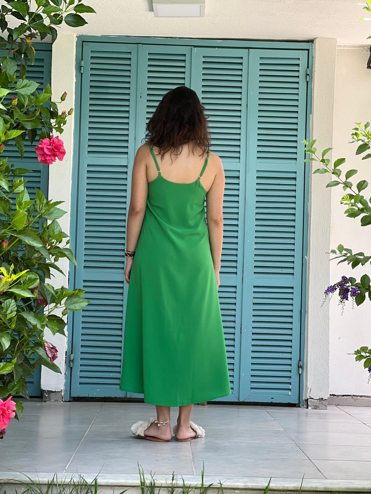 Askılı Salaş Elbise 0101 Yeşil