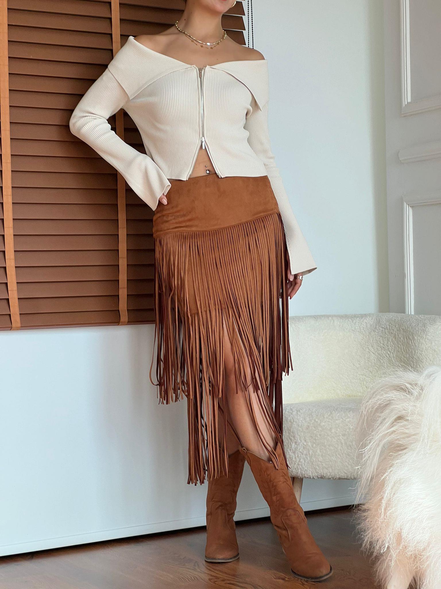 Bardot Yaka Kol Yırtmaçlı Fermuarlı Triko Hırka 60252 Açık Bej