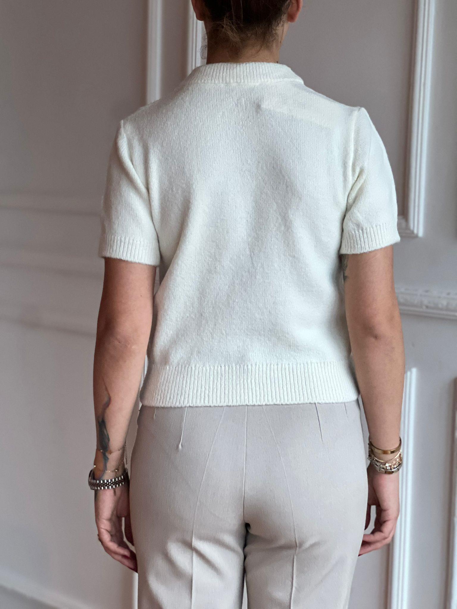 Bisiklet Yaka Fularlı Kazak 4672 Ekru