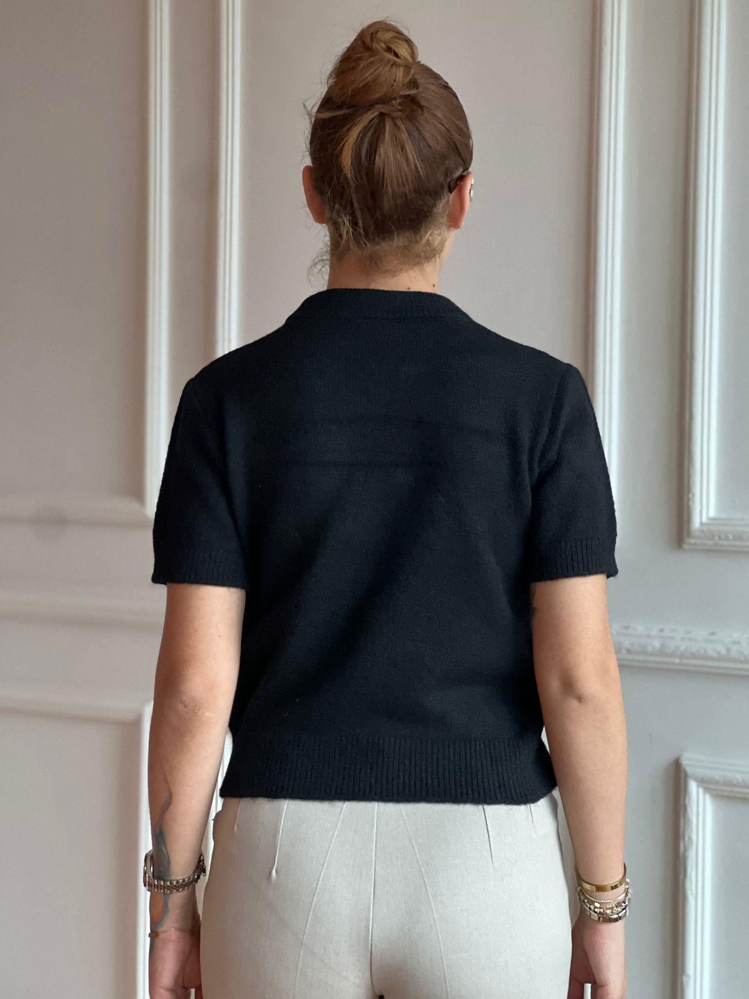 Bisiklet Yaka Fularlı Kazak 4672 Siyah