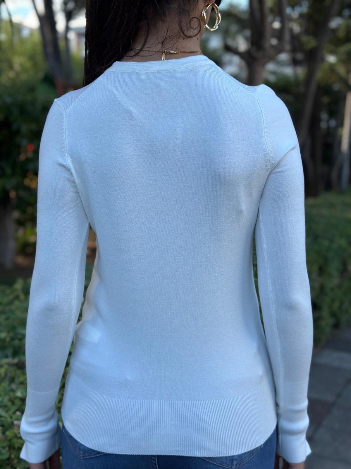 Bisiklet Yaka Kol Ortası Droplu 1267 Ekru