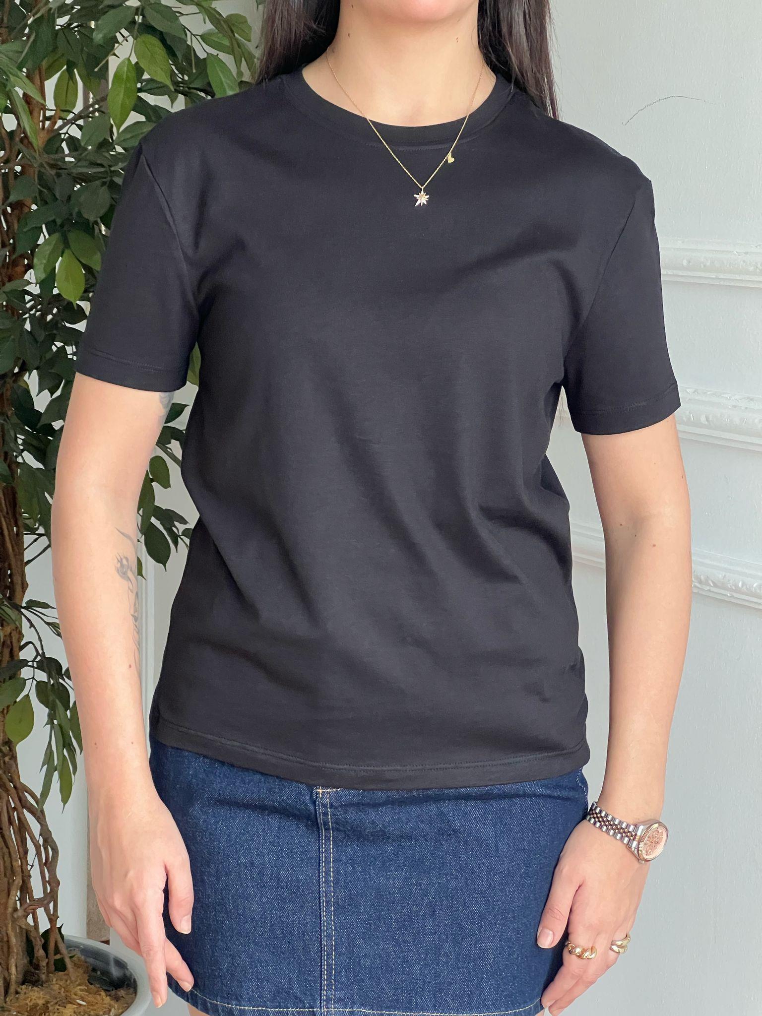 Bisiklet Yaka Tshirt 31791 Siyah