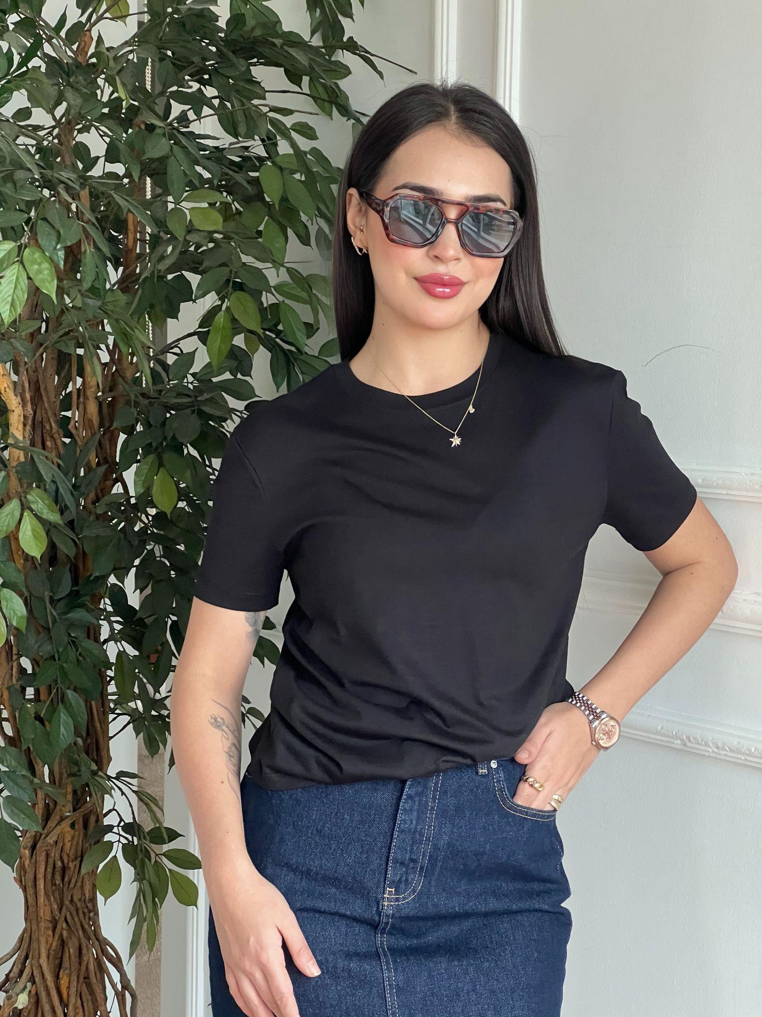 Bisiklet Yaka Tshirt 31791 Siyah