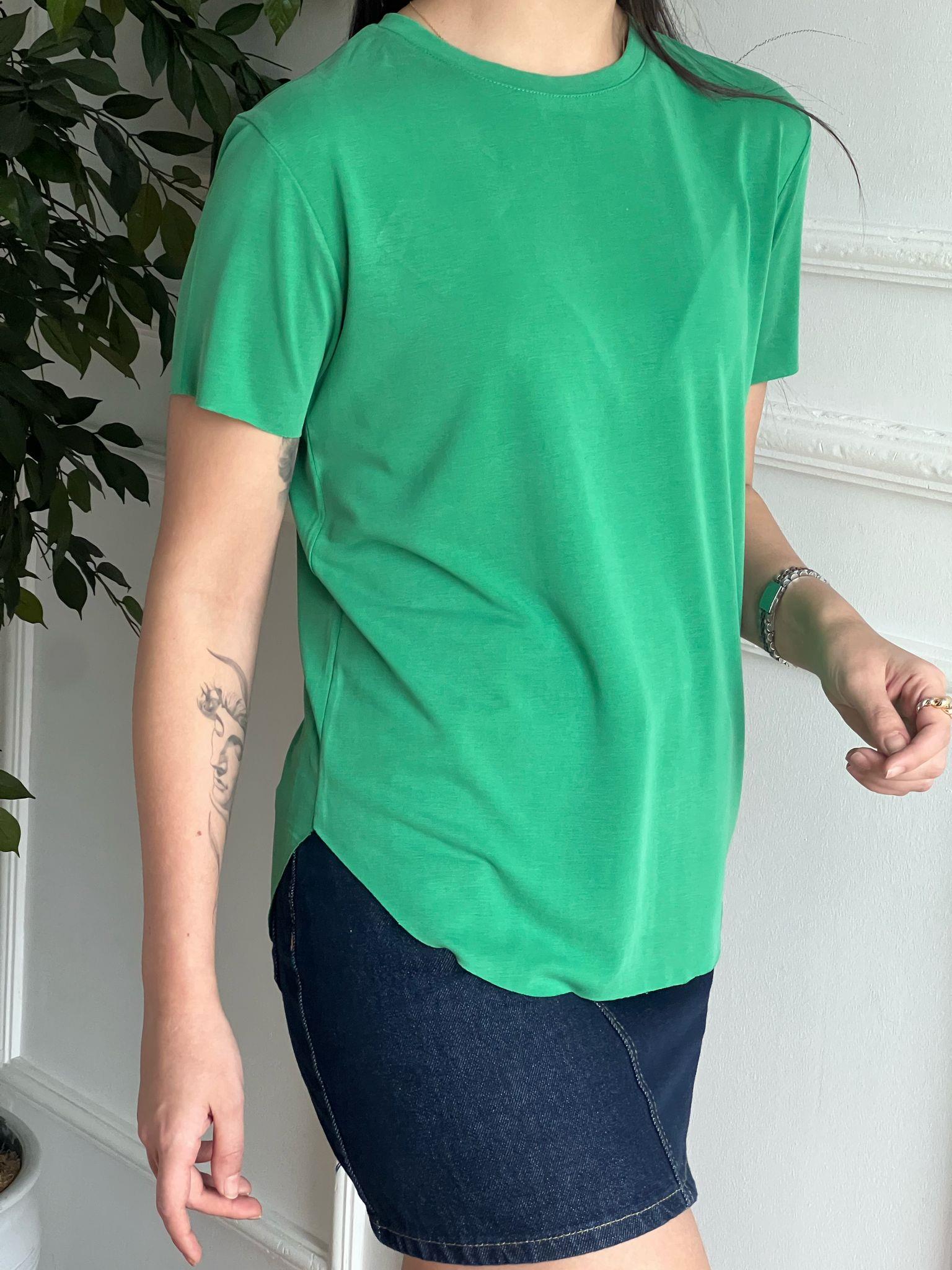 Bisiklet Yaka Tshirt 4751 Yeşil