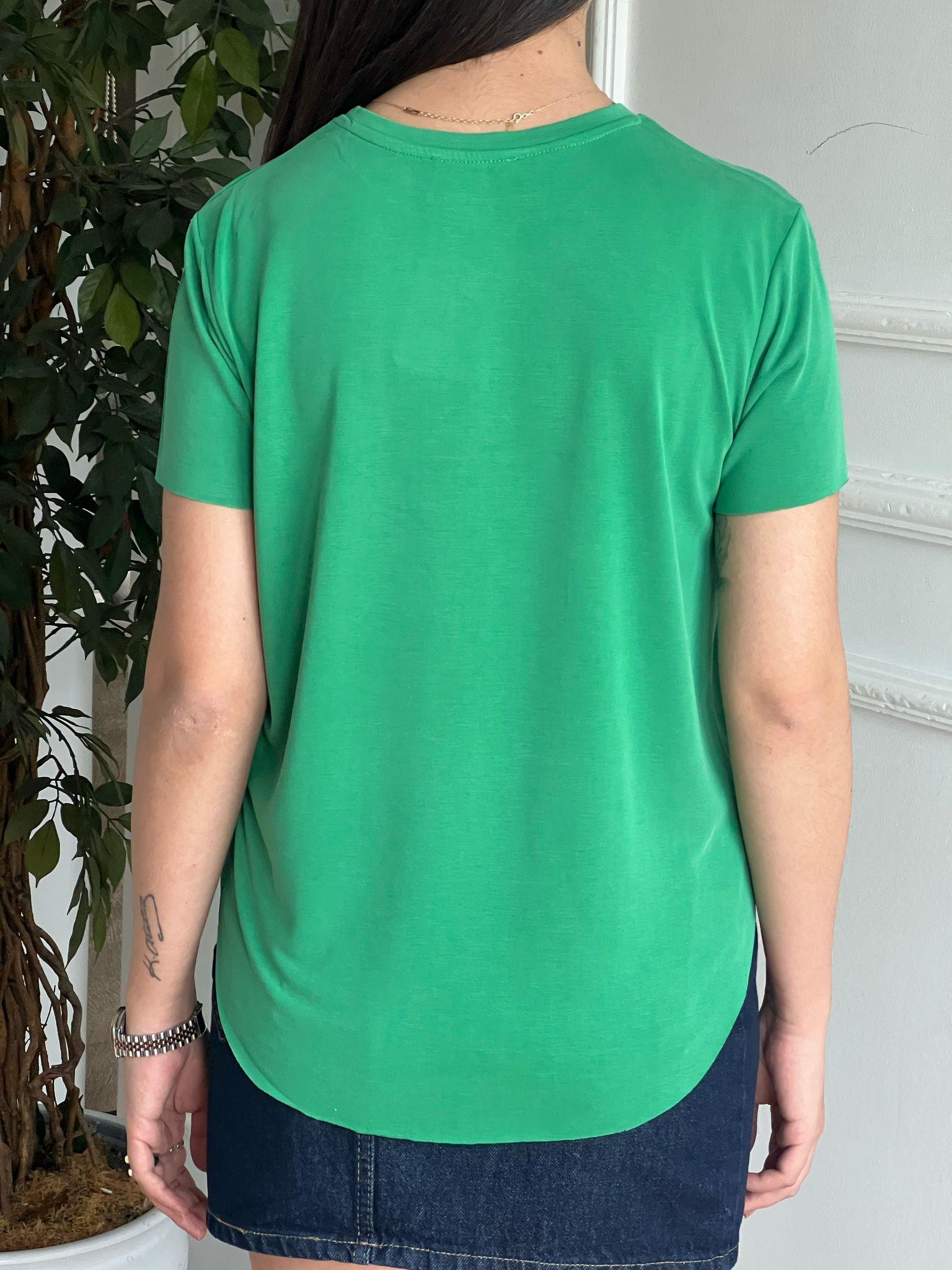 Bisiklet Yaka Tshirt 4751 Yeşil