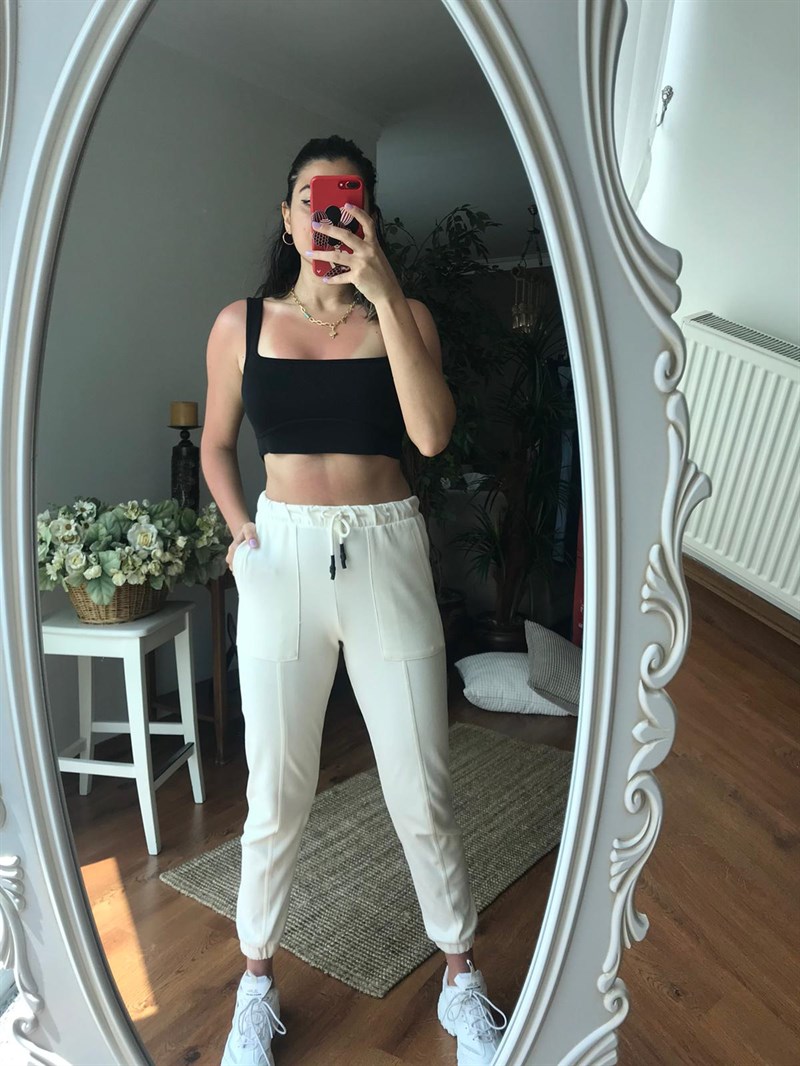 Biyeli Crop Top 2658 Siyah
