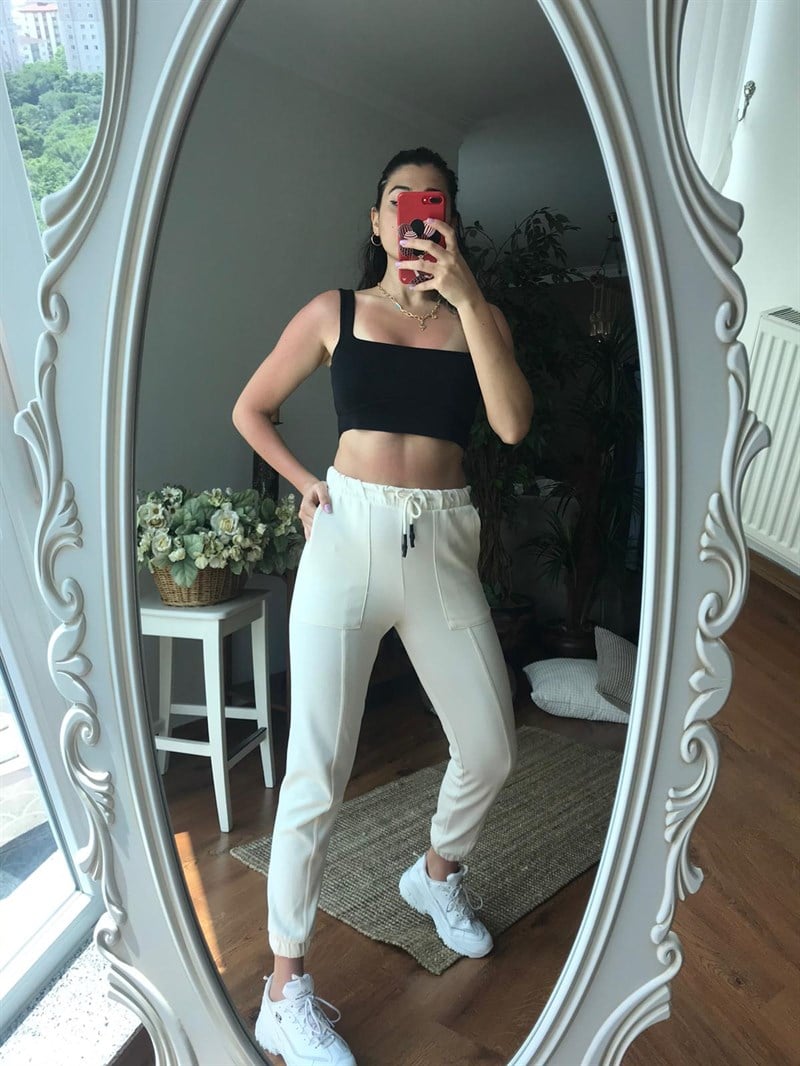 Biyeli Crop Top 2658 Siyah
