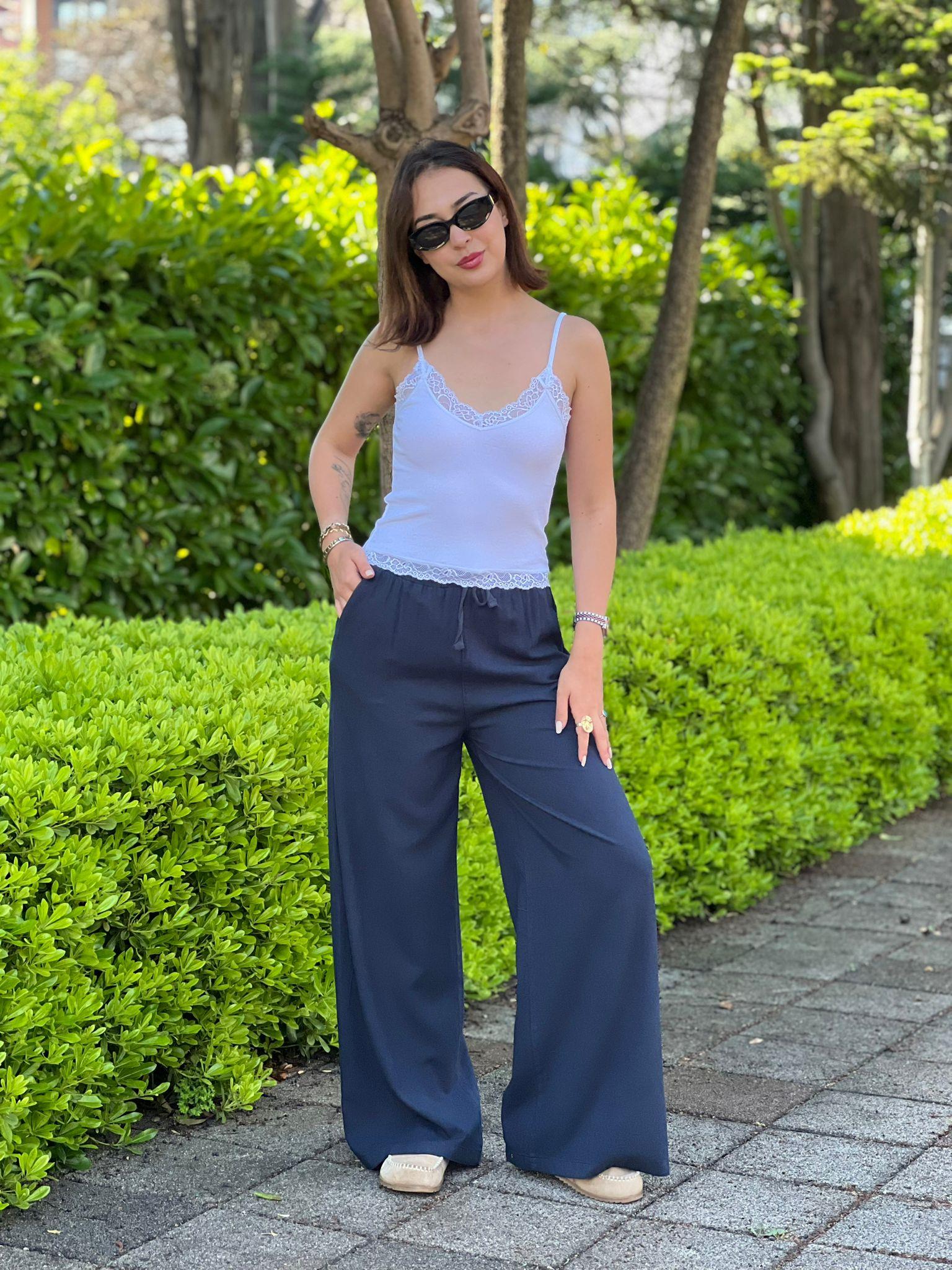 Bol Paça Gabardin Pantolon 5559 Lacivert
