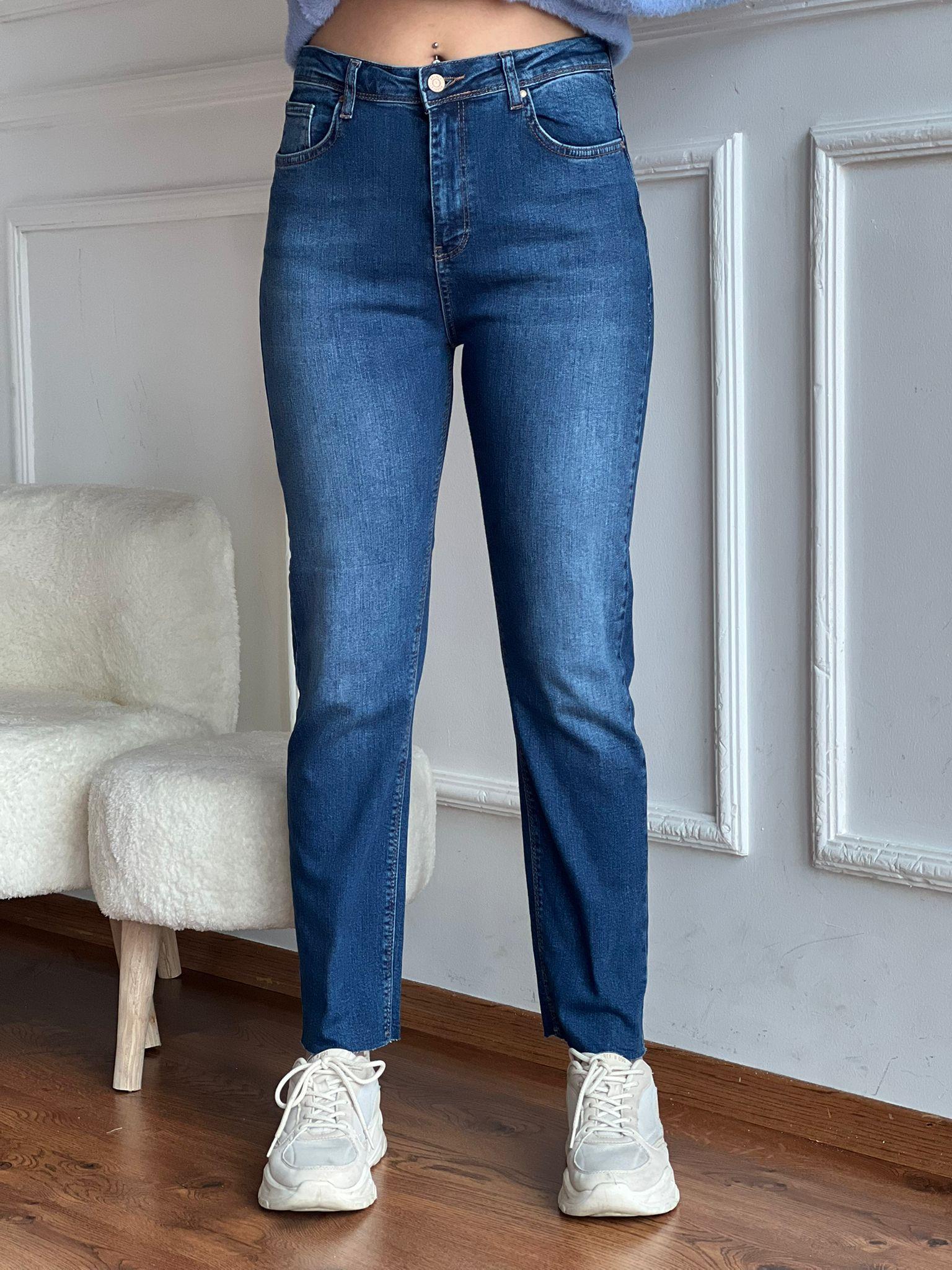 Boru Paça Pantolon 2192 Mavi