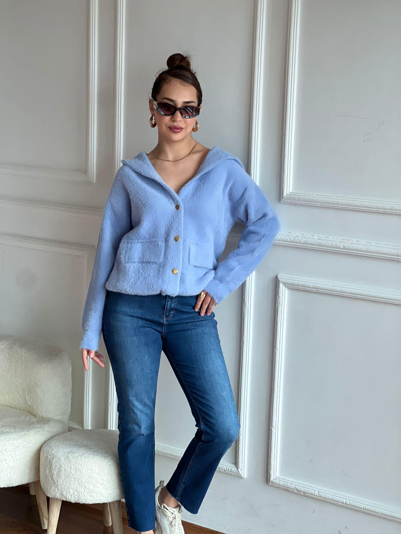 Boru Paça Pantolon 2192 Mavi