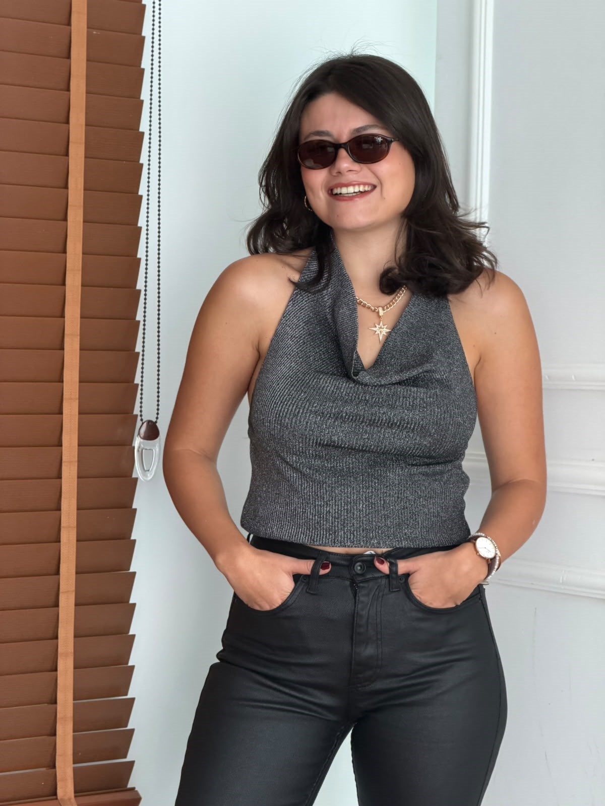 Boyundan Askılı Bluz 31361 Siyah