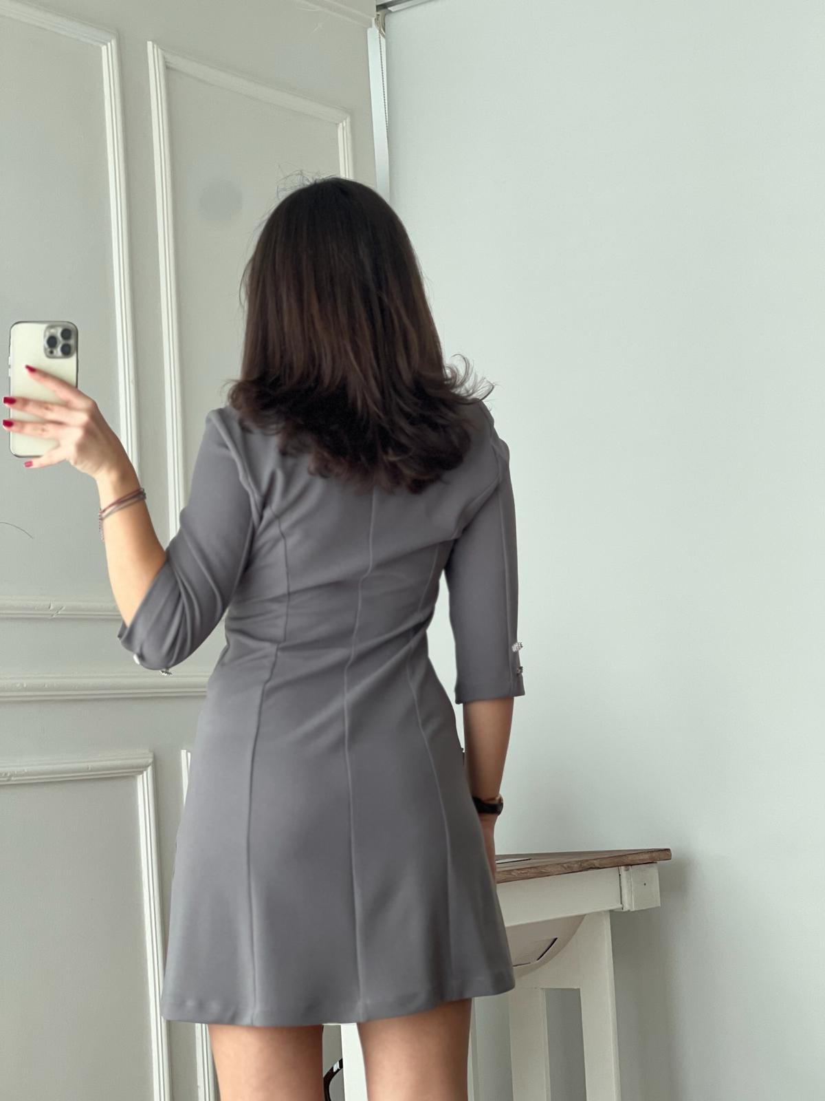 Ceket Elbise 5409 Gri