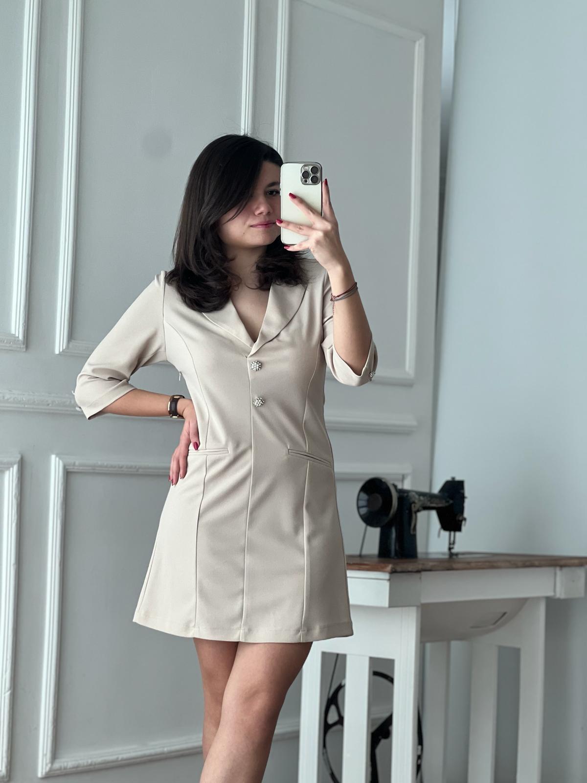 Ceket Elbise 5409 Taş