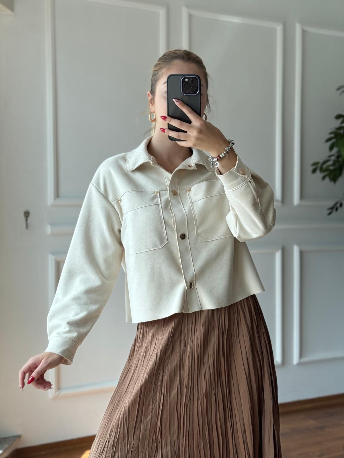 Cepli Nubuk Gömlek 2416570 Bej