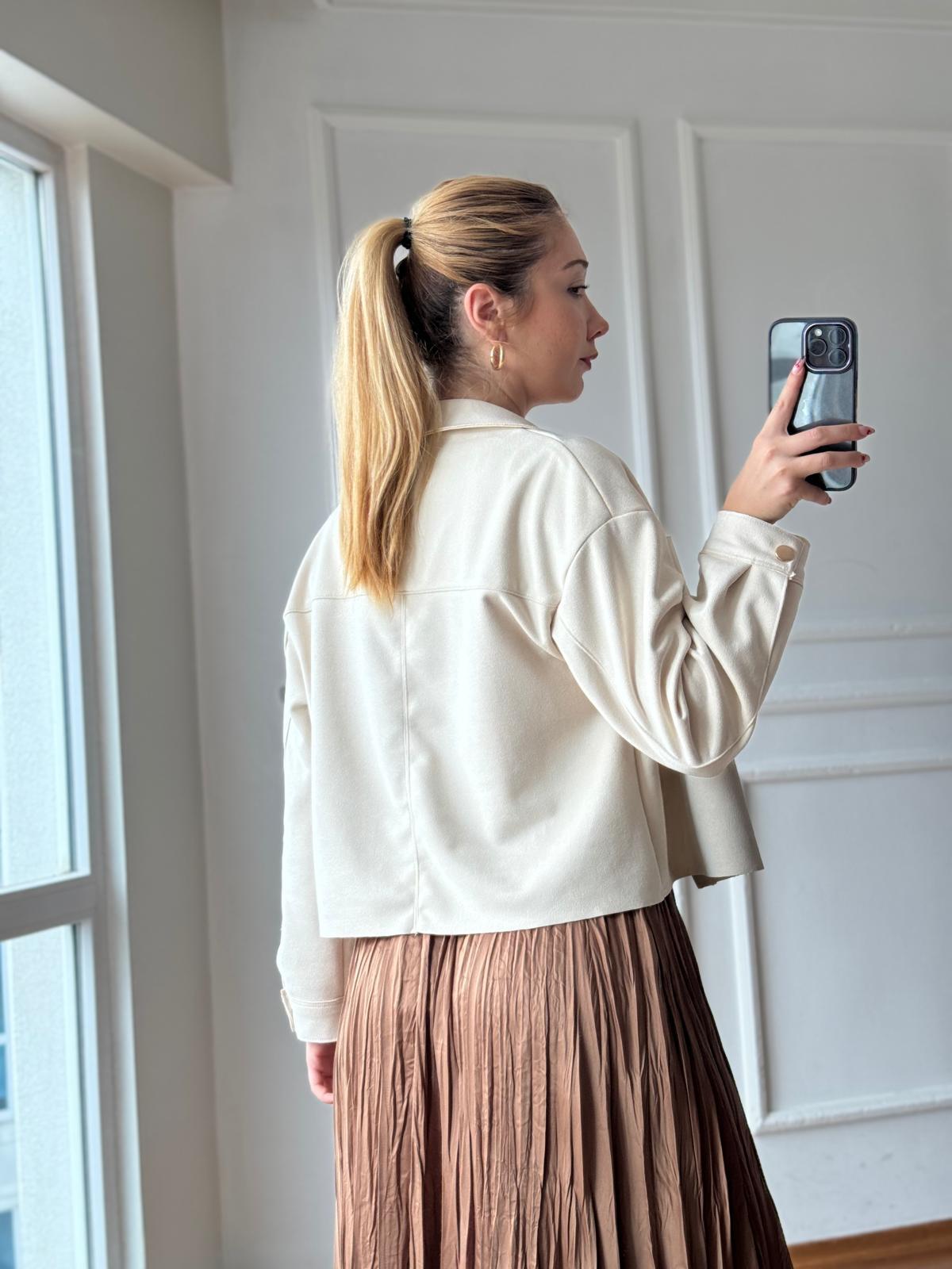 Cepli Nubuk Gömlek 2416570 Bej