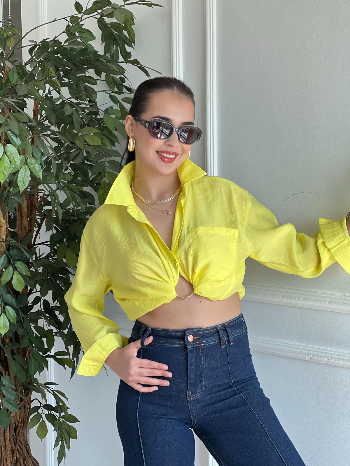 Cepli Salaş Gömlek 29624 Sarı