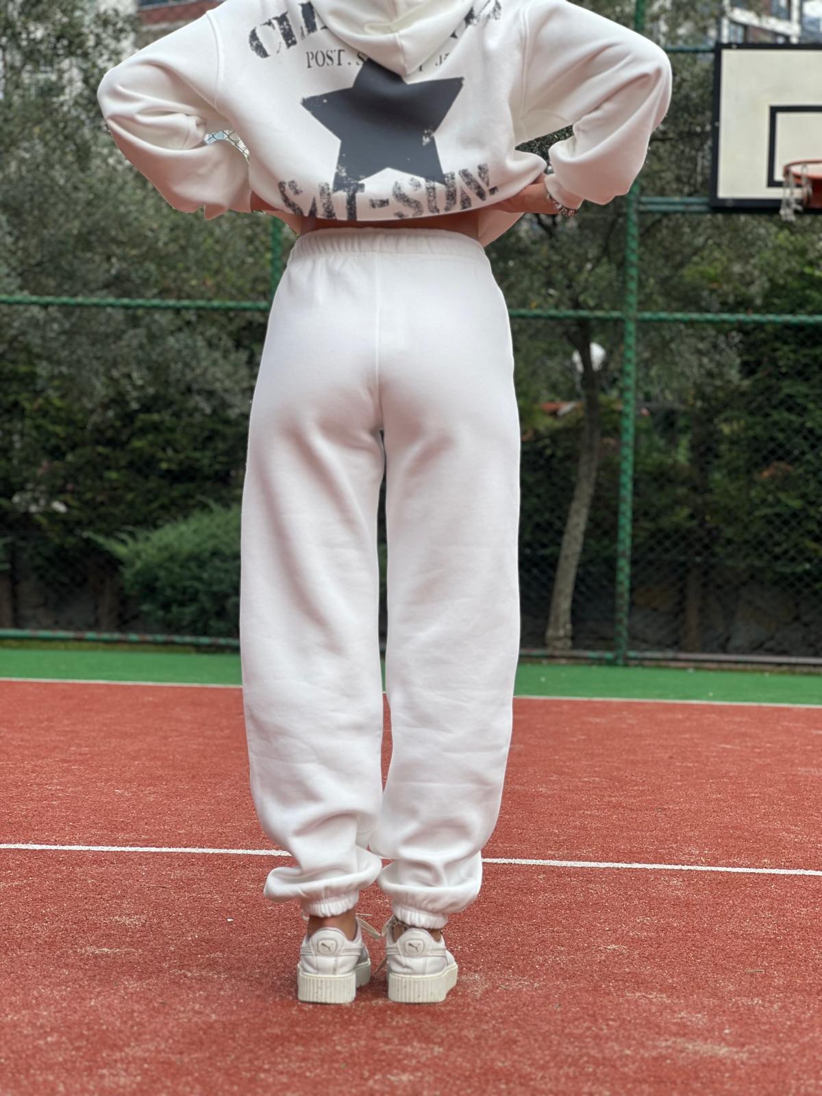 Cleveland Baskılı Eşofman 11150 Ekru