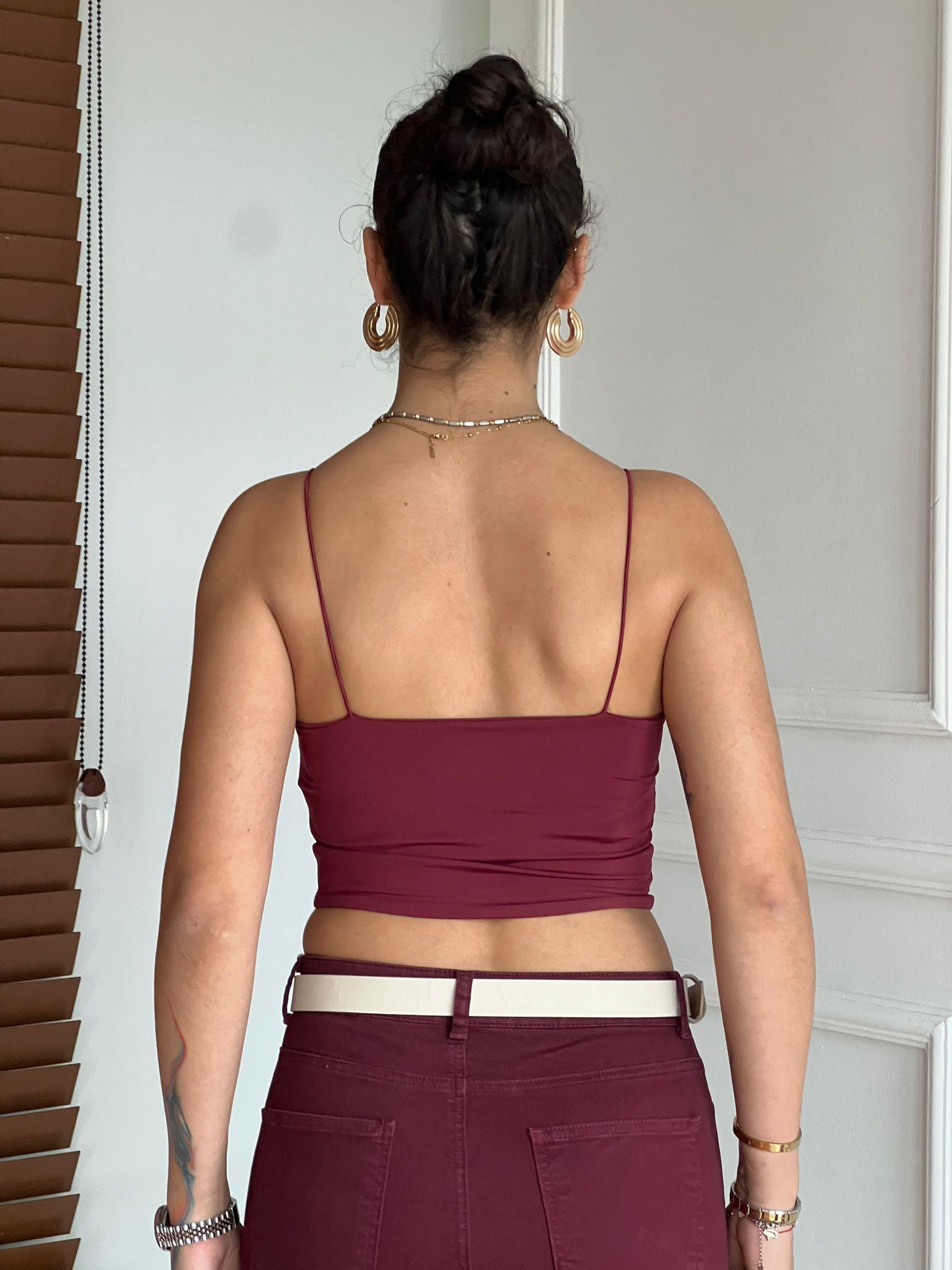 Crop Top 24049 Bordo