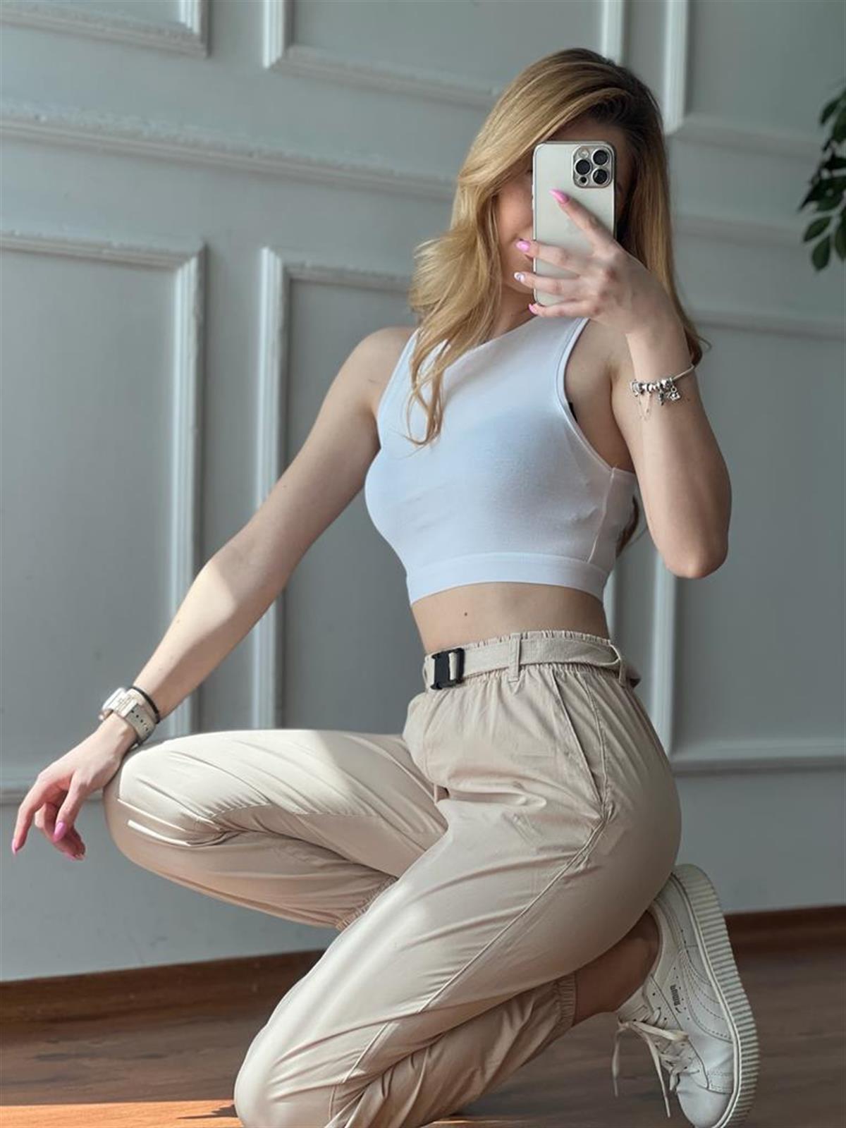 Crop Top 30114 Beyaz