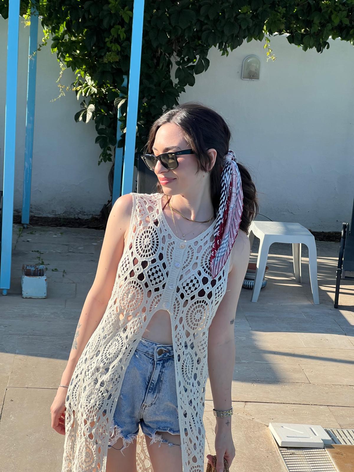 Dantel Kimono 38871 Bej