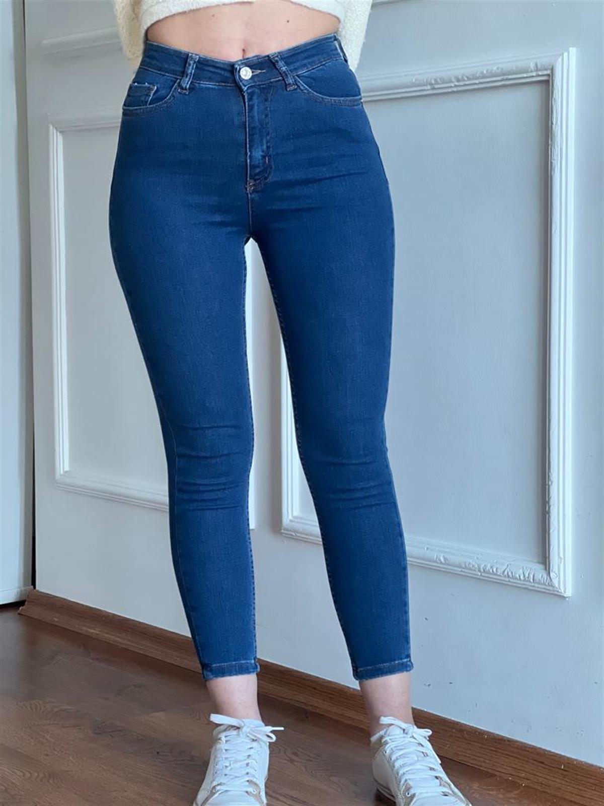 Dar Paça Pantolon 1014 Koyu Mavi