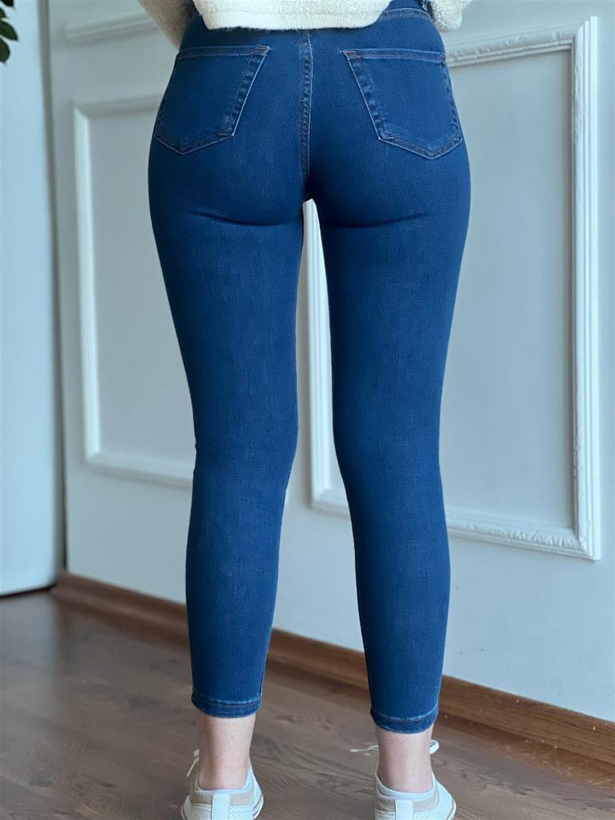 Dar Paça Pantolon 1014 Koyu Mavi