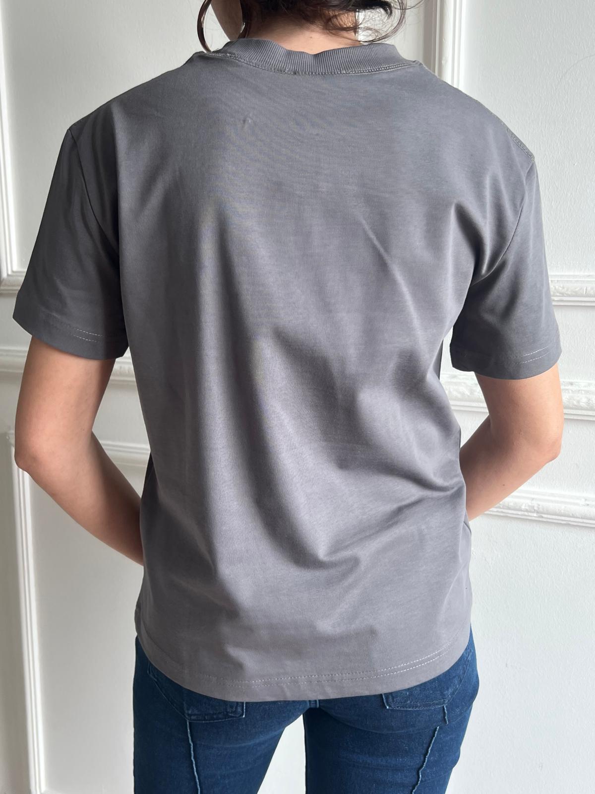 Dekoratif Dikişli Bisiklet Yaka 30312 Füme