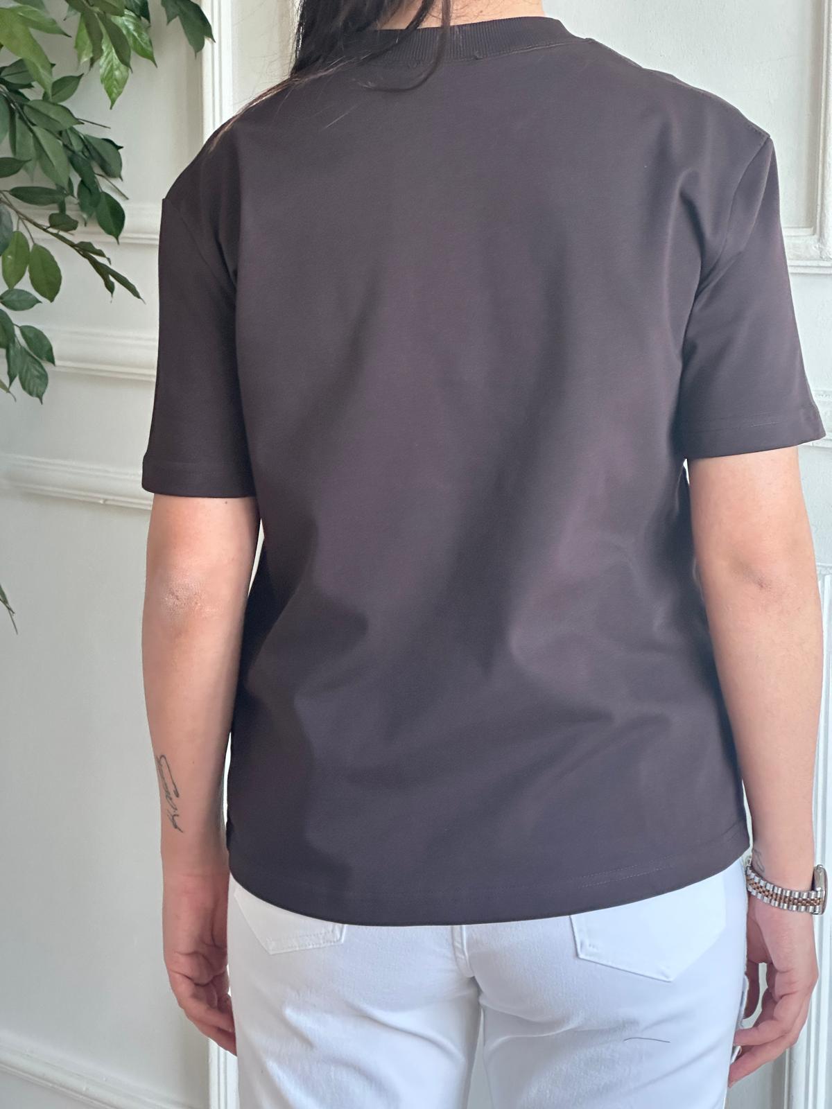 Dekoratif Dikişli Bisiklet Yaka 30312 Koyu Kahve