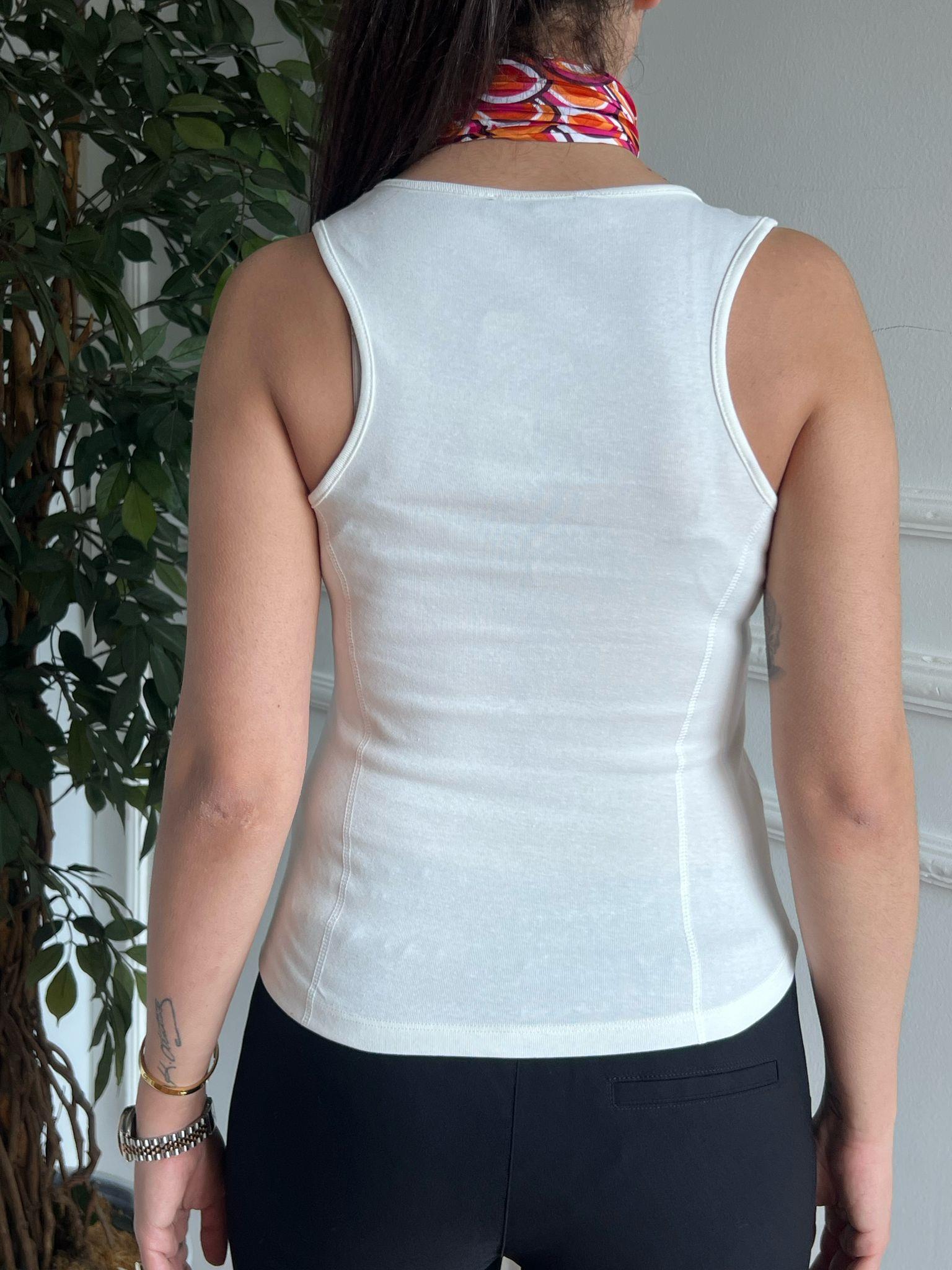 Düğmeli Atlet 16217 Ekru