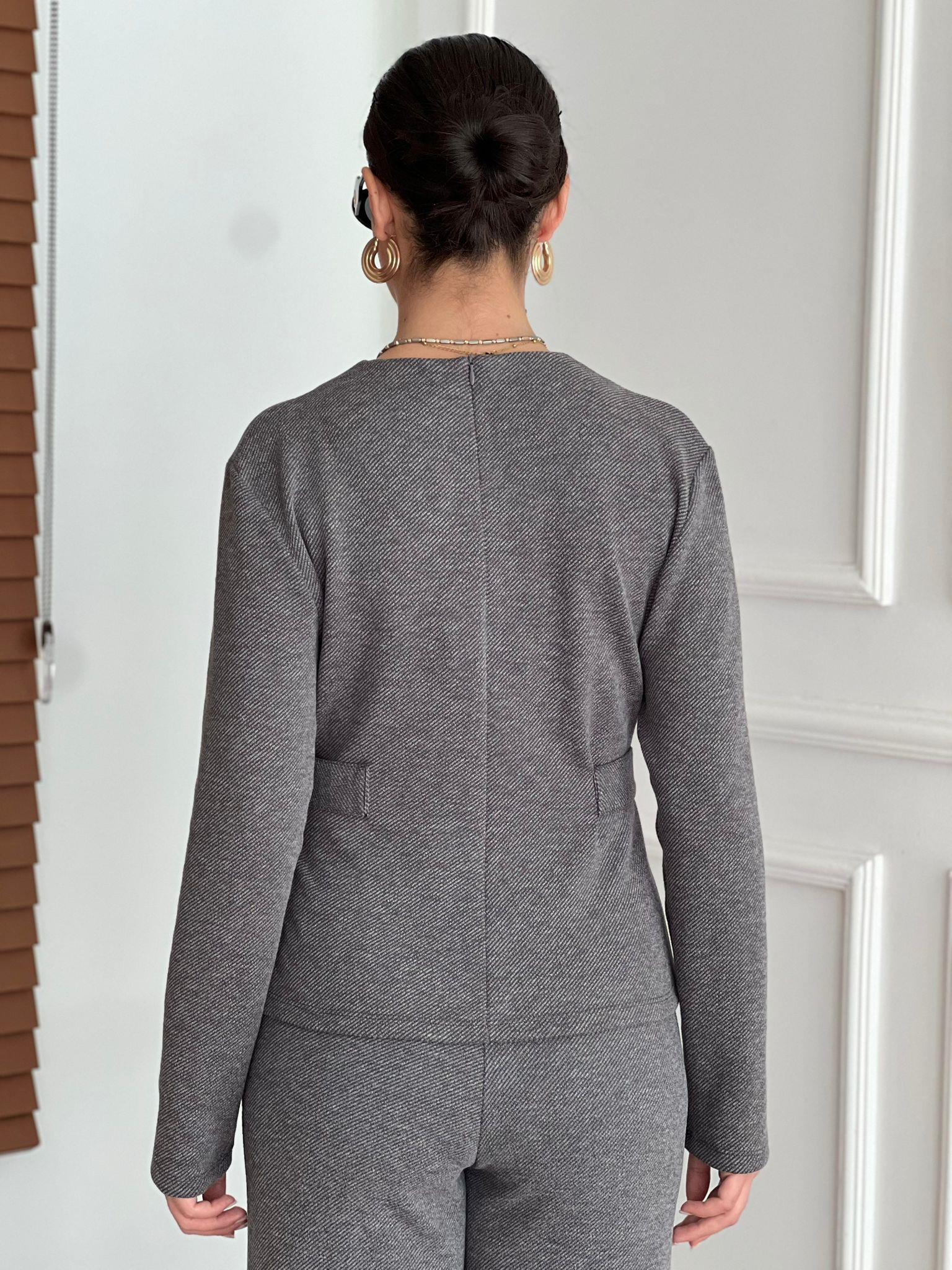 Düğmeli Fitilli Top 32429 Füme