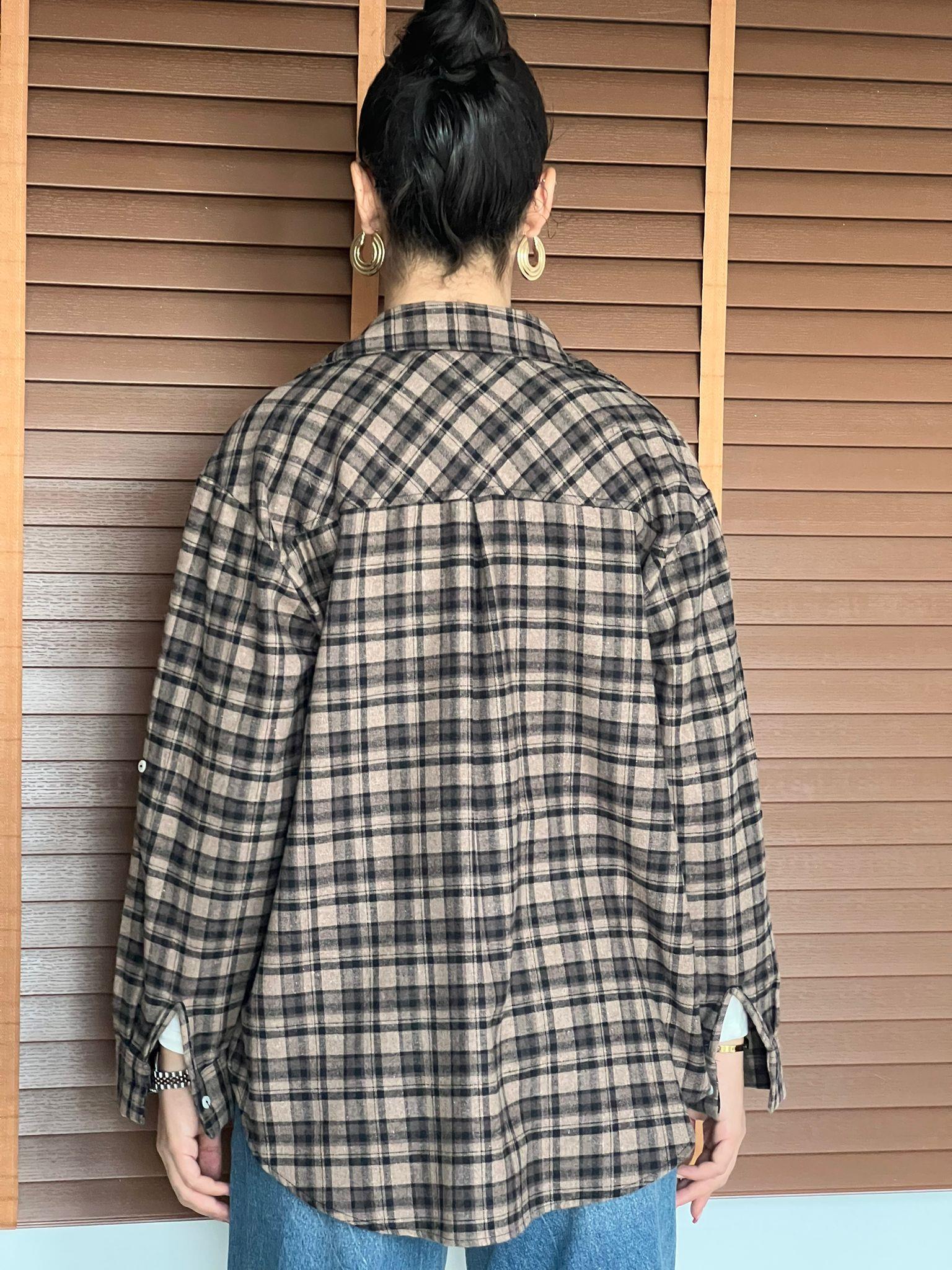 Ekoseli Gömlek 2906-100 Camel