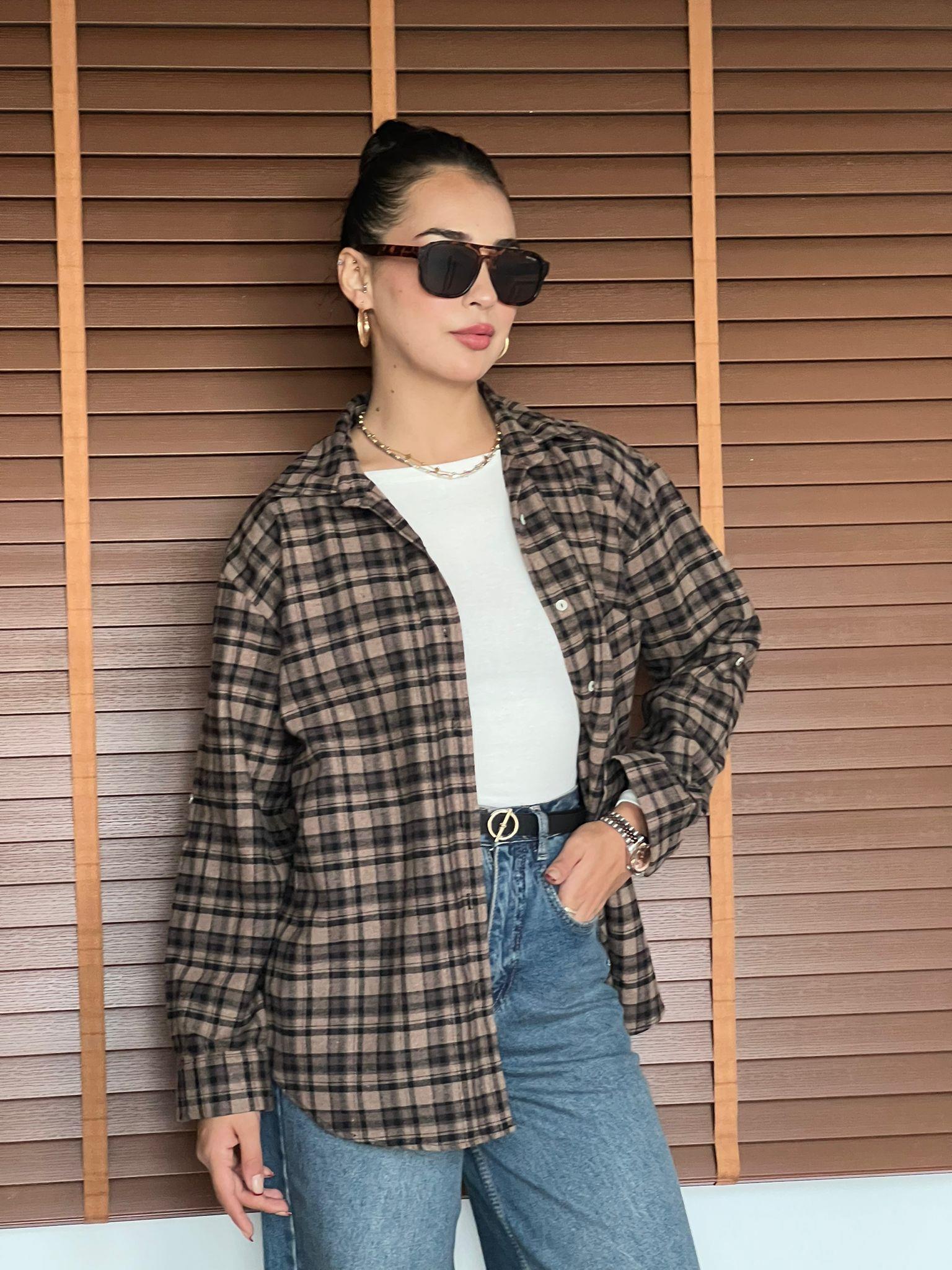 Ekoseli Gömlek 2906-100 Camel