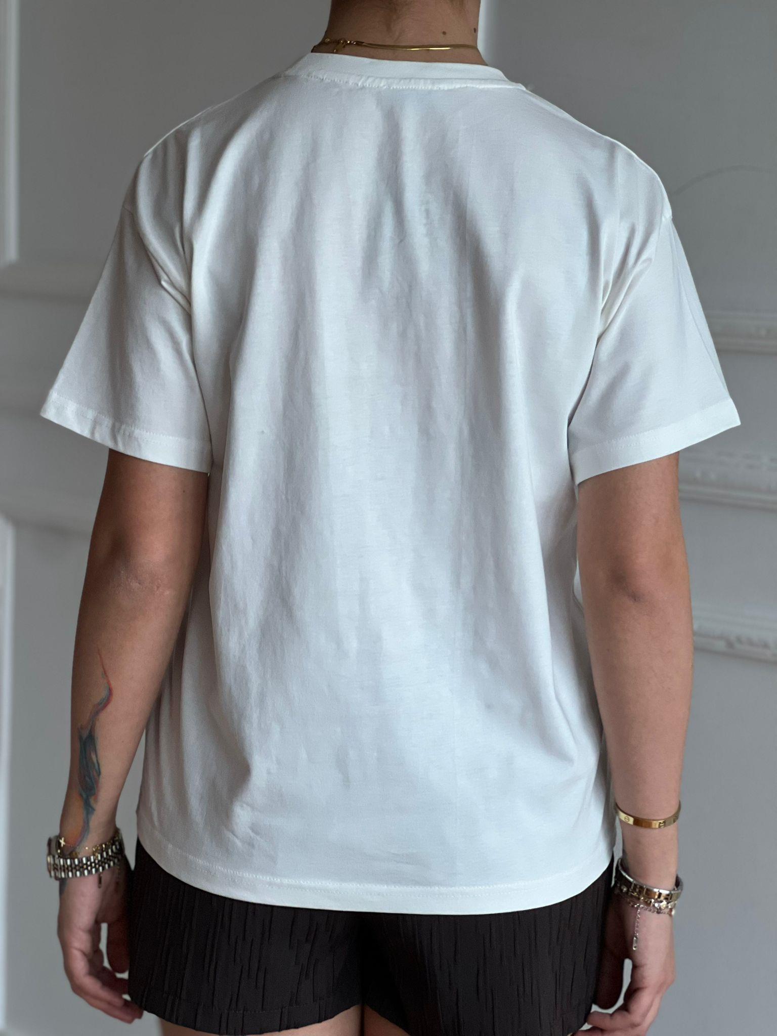 Espresso Martini Baskılı Tshirt 01783 Ekru