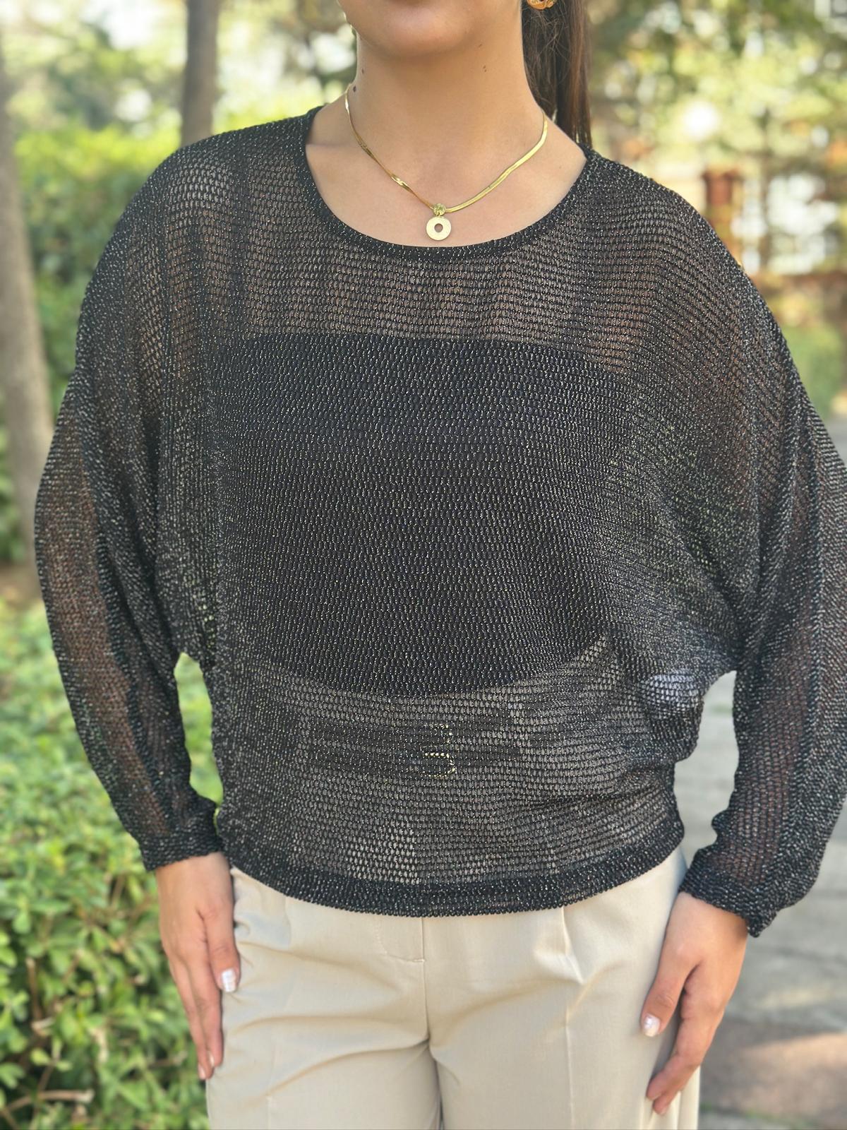 File Yarasa Kol Bluz 28432 Siyah