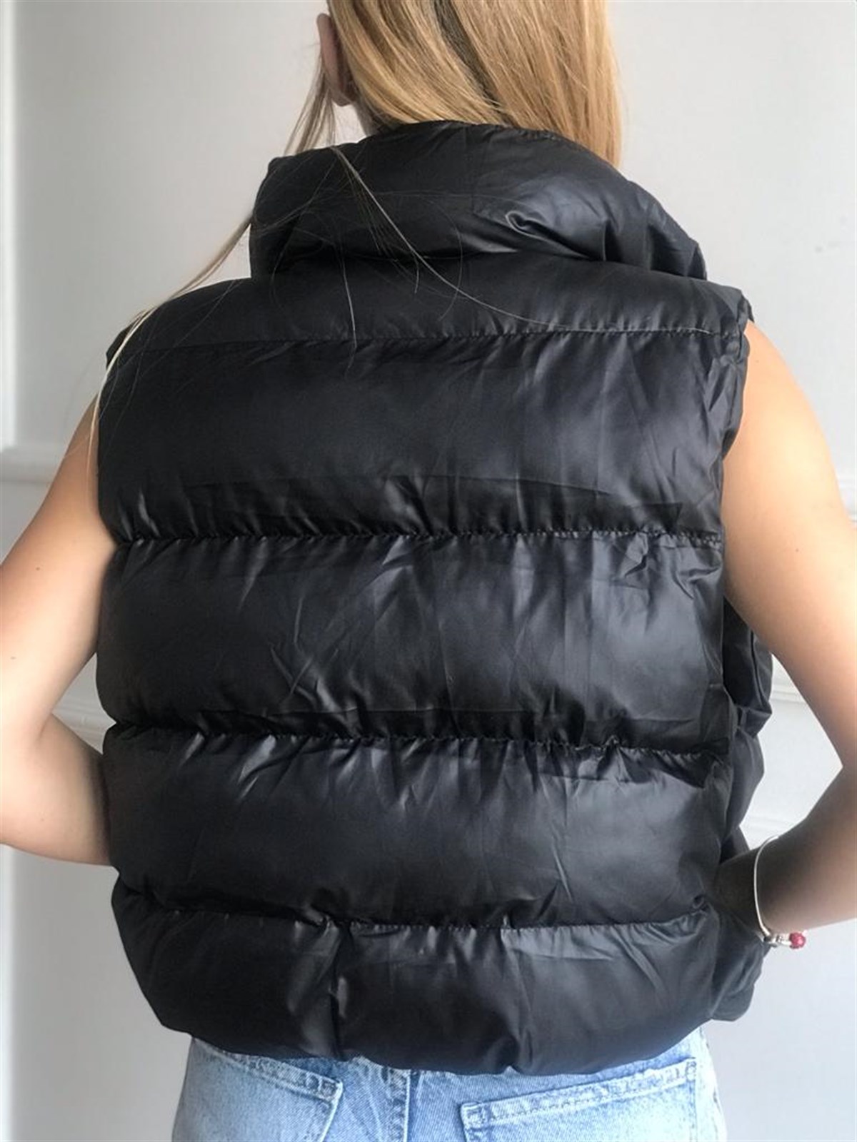 Fileto Cepli Şişme Dolum Yelek 6672 Siyah