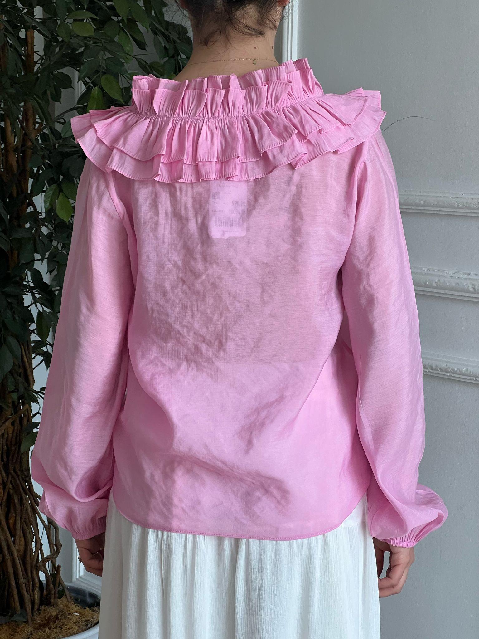 Fırfırlı Bluz 70203 Pembe