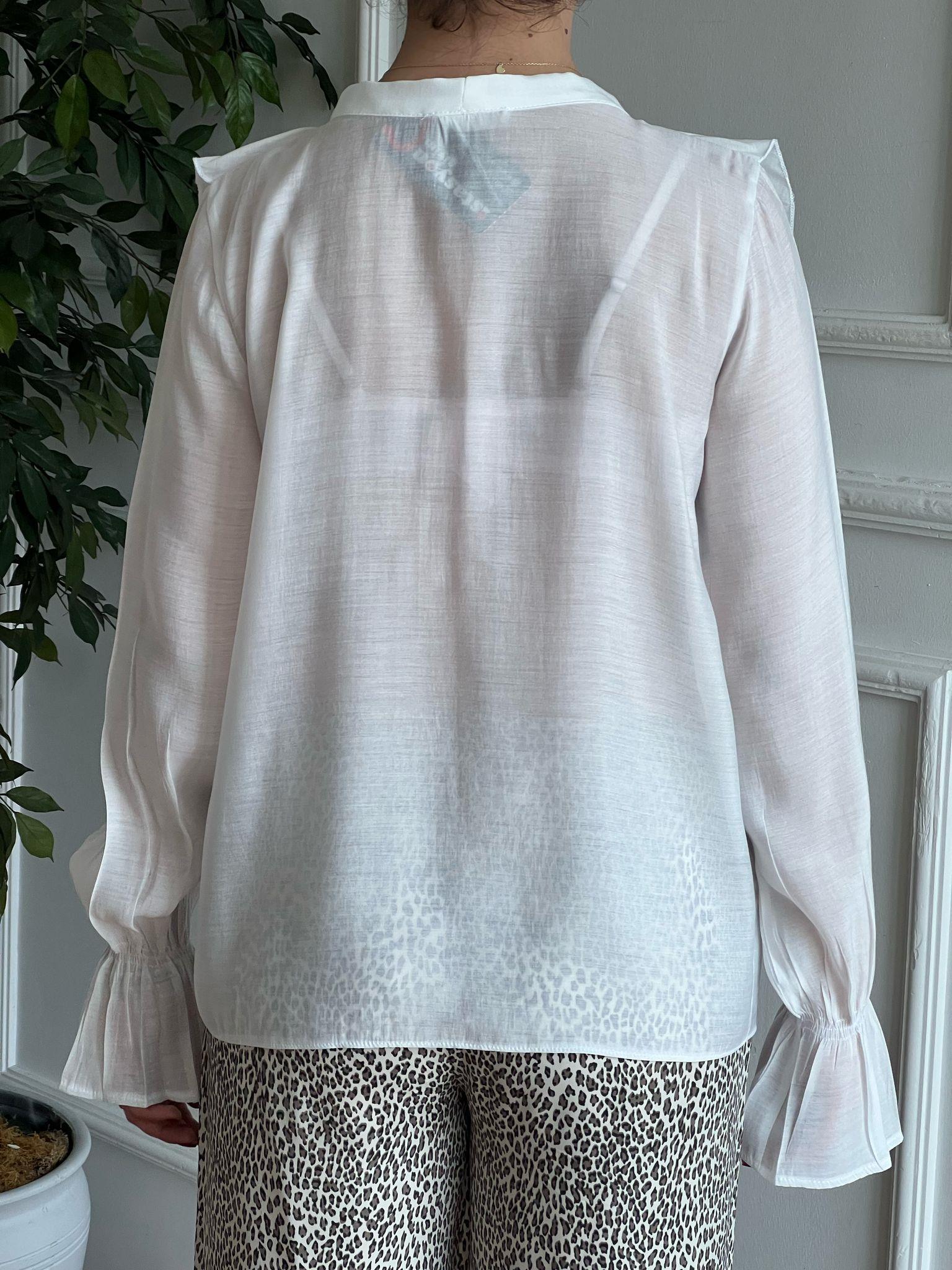 Fırfırlı Gömlek 70210 Beyaz