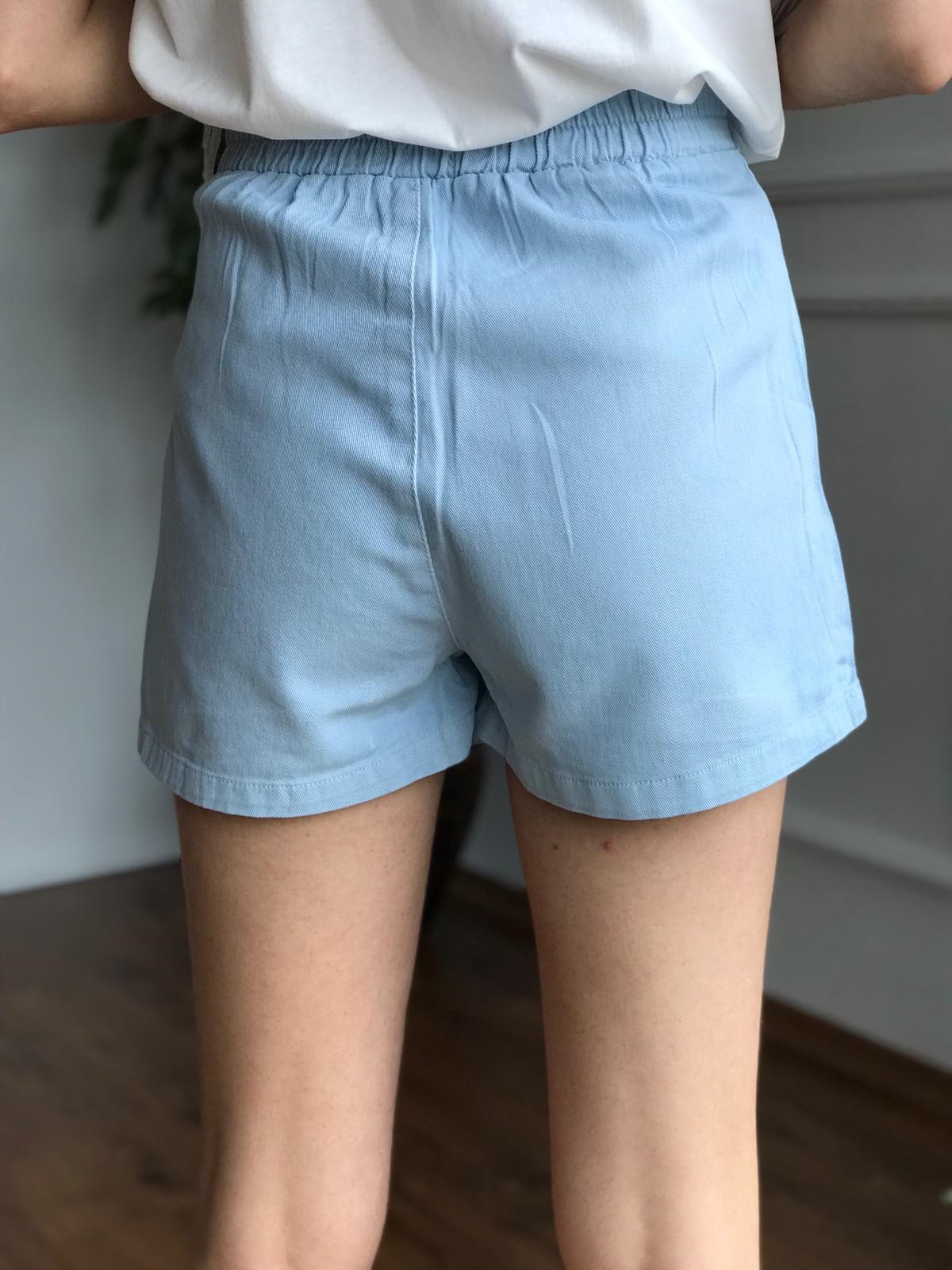 Gabardin Şort Etek 4411 Bebe Mavisi