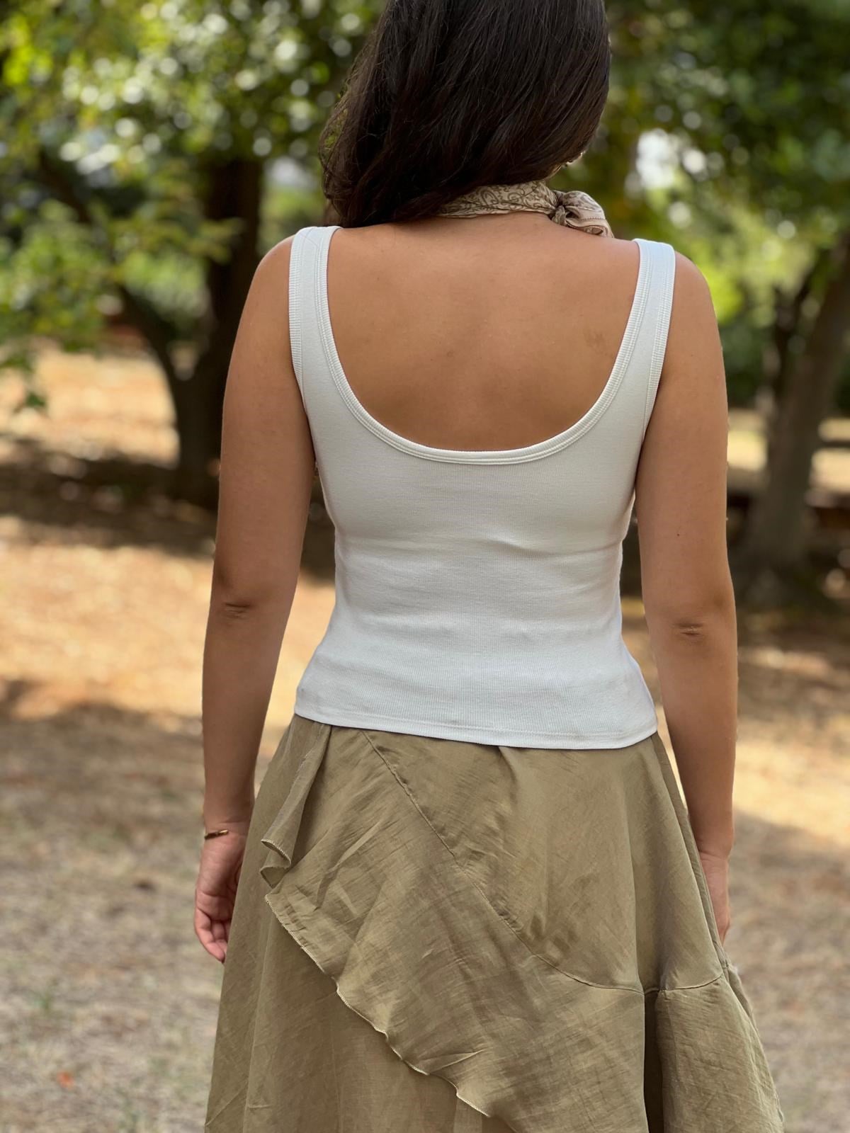 Göğüs Pedli Fitilli Atlet 32807 Ekru
