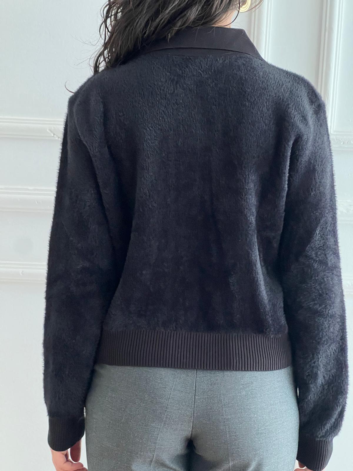 Gold Düğmeli Hırka Ceket 25430 Siyah