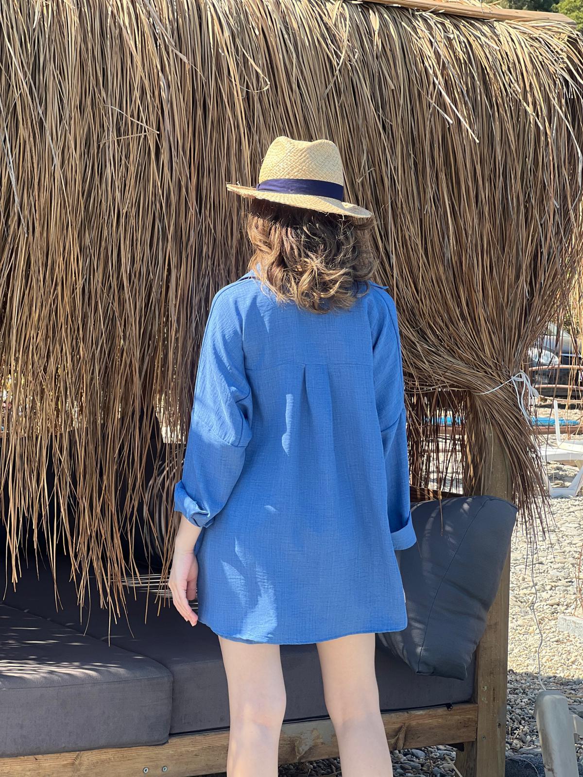 Gömlek Şort Takım 24781 İndigo