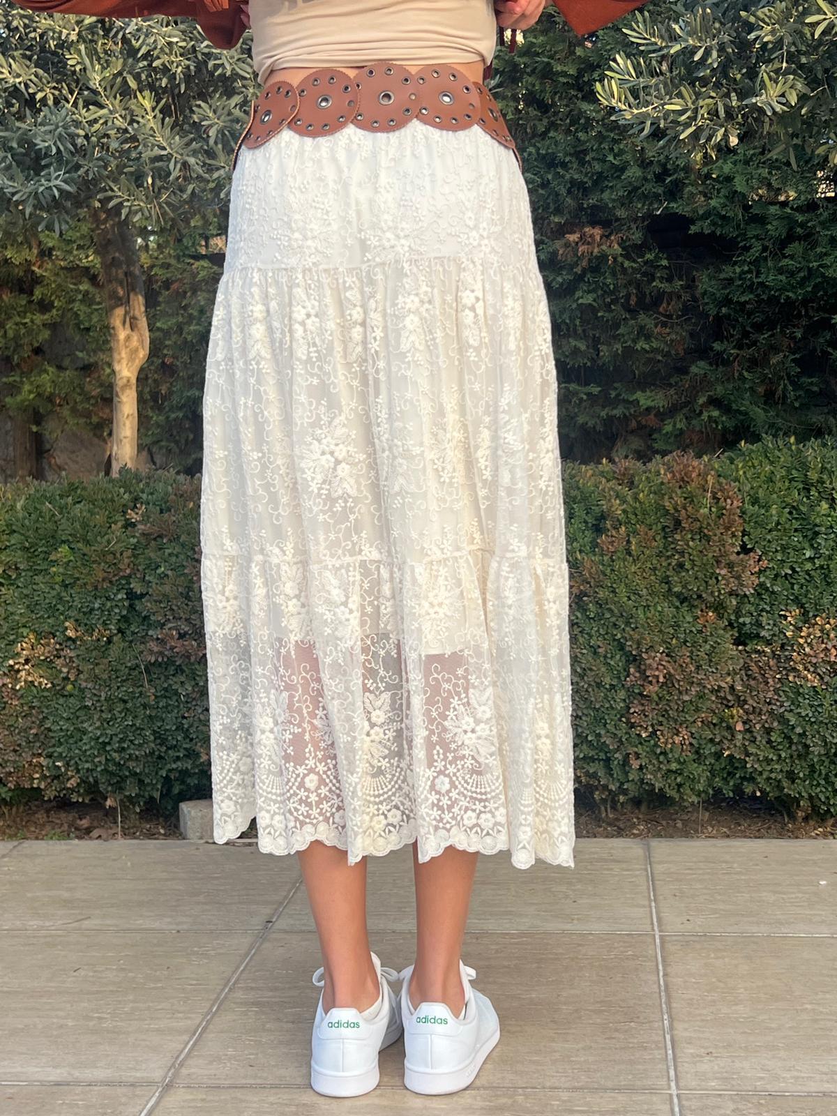 Güpür Dantel Etek 25023 Bej