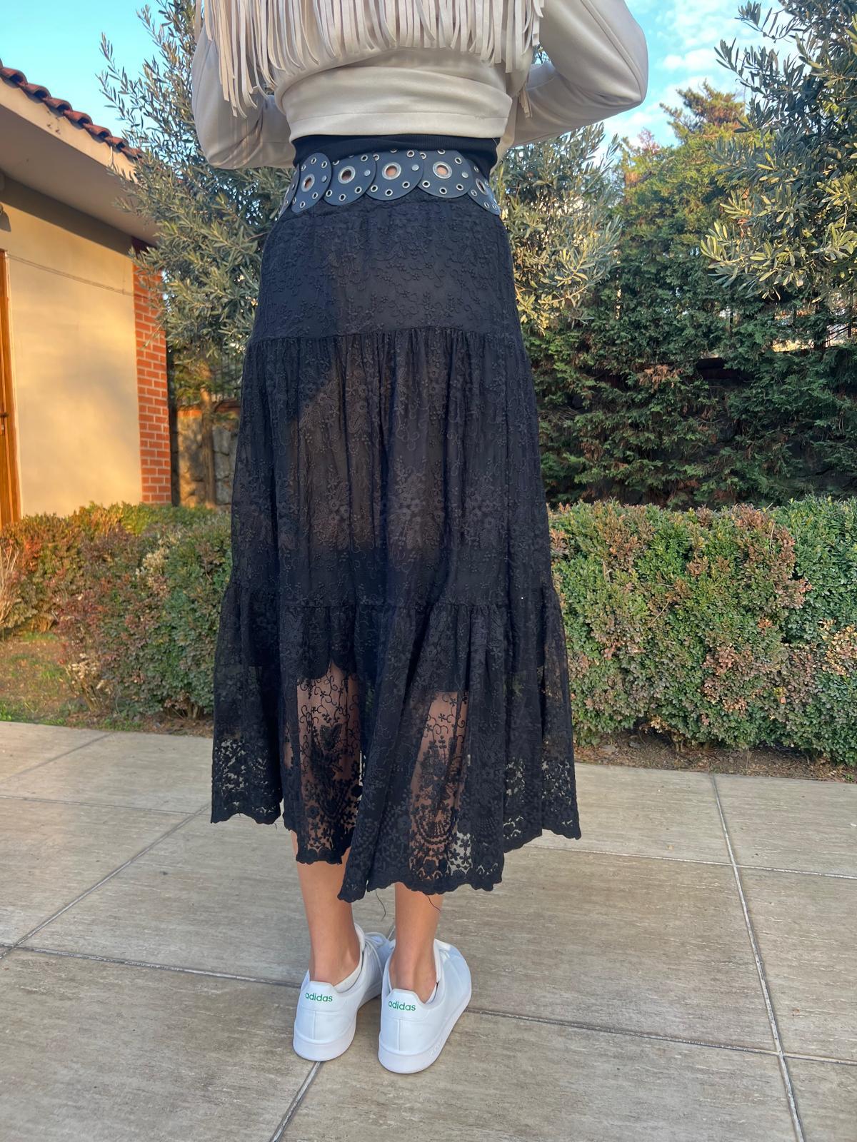 Güpür Dantel Etek 25023 Siyah