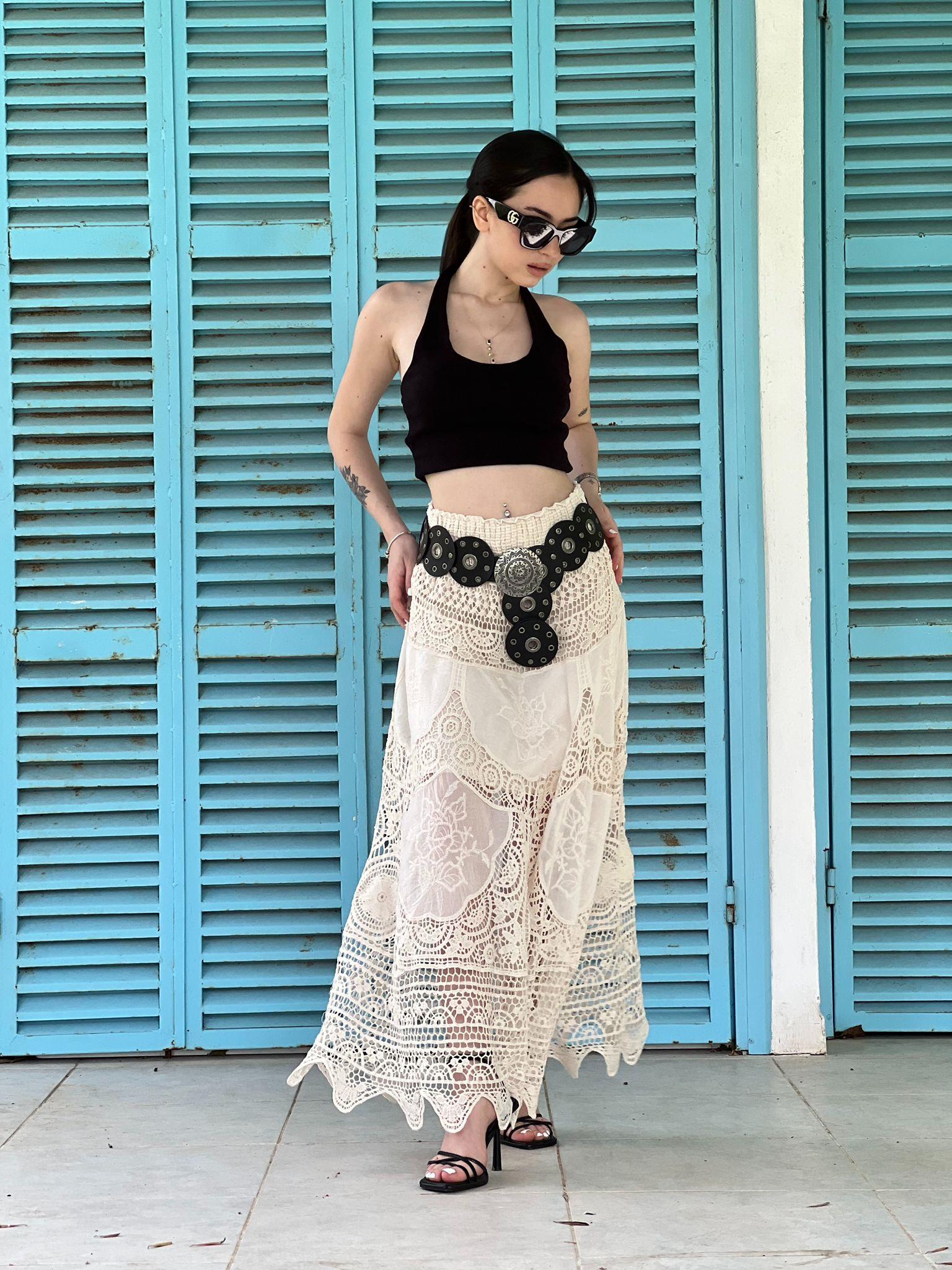 Halter Yaka Top 21052 Siyah