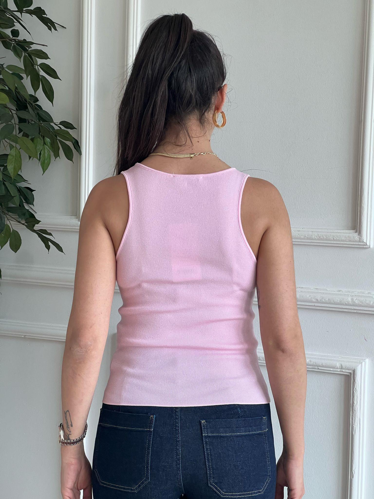 Kalın Askılı Merserize Atlet 10746 Pembe